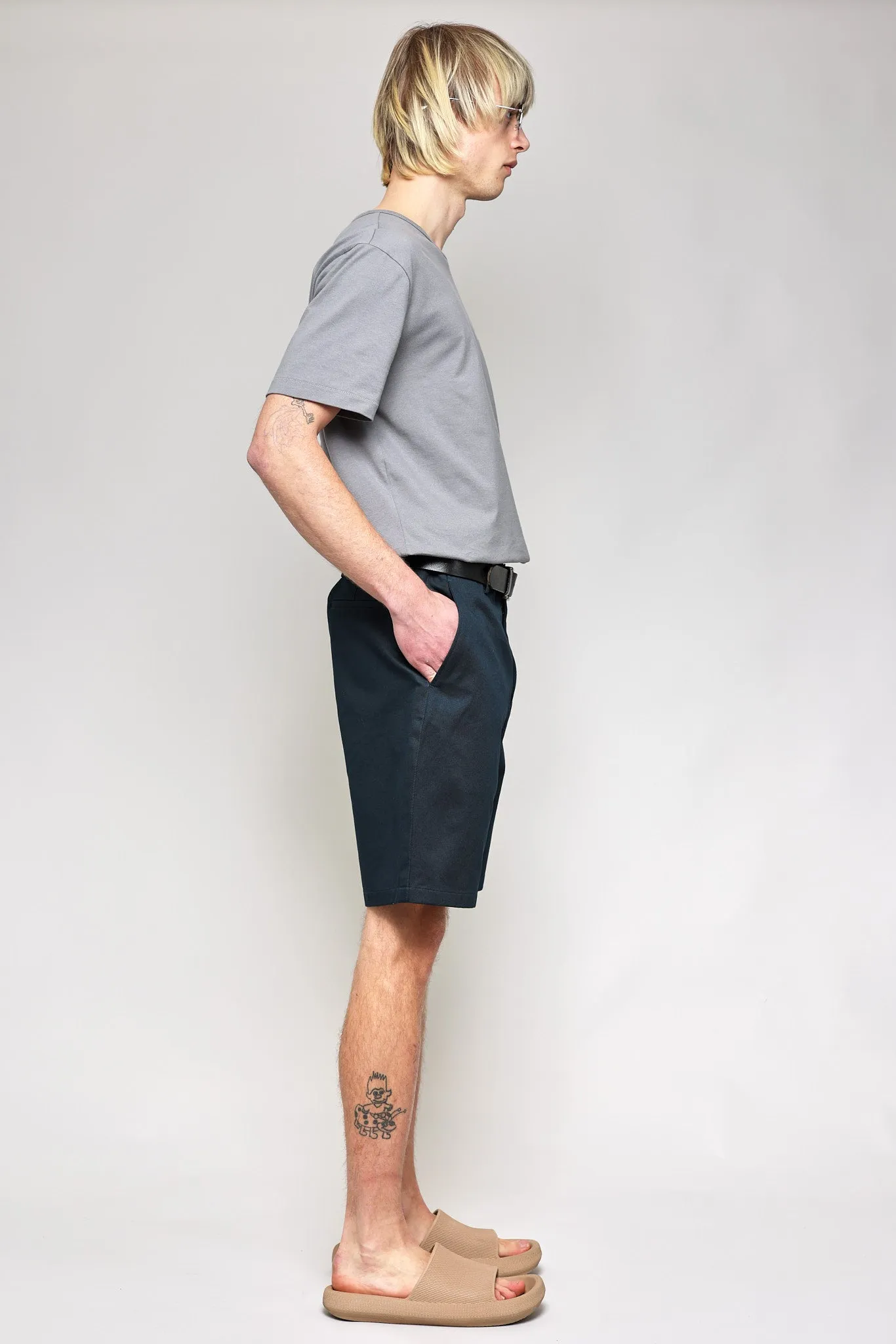 NS1205-1 Japanese Chino Shorts 20s Chino Cloth in Navy sold by National Standards product image thumbnail 3