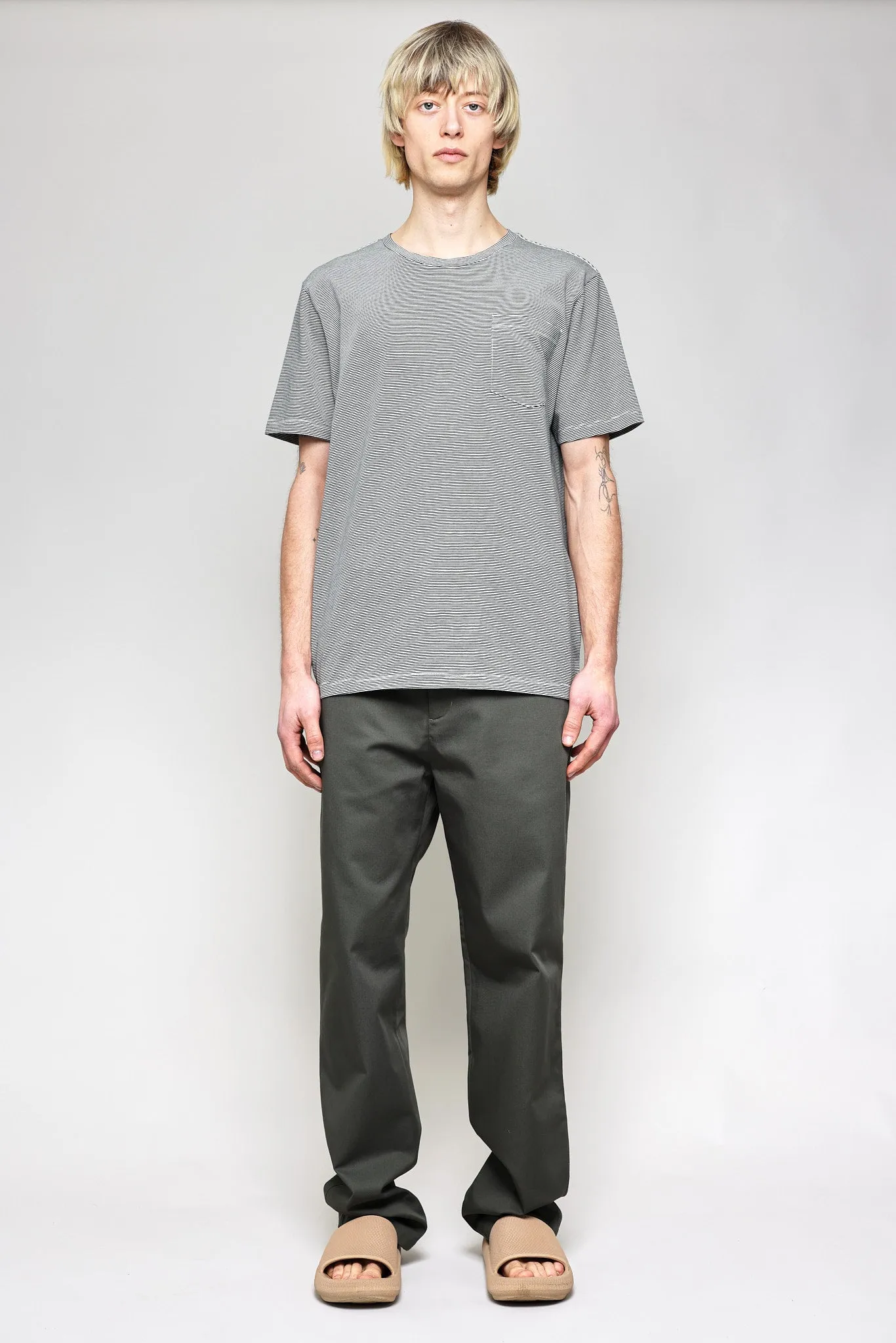 NS2175-1 Mini Stripe Pocket Crew in Blue sold by National Standards product image thumbnail 5