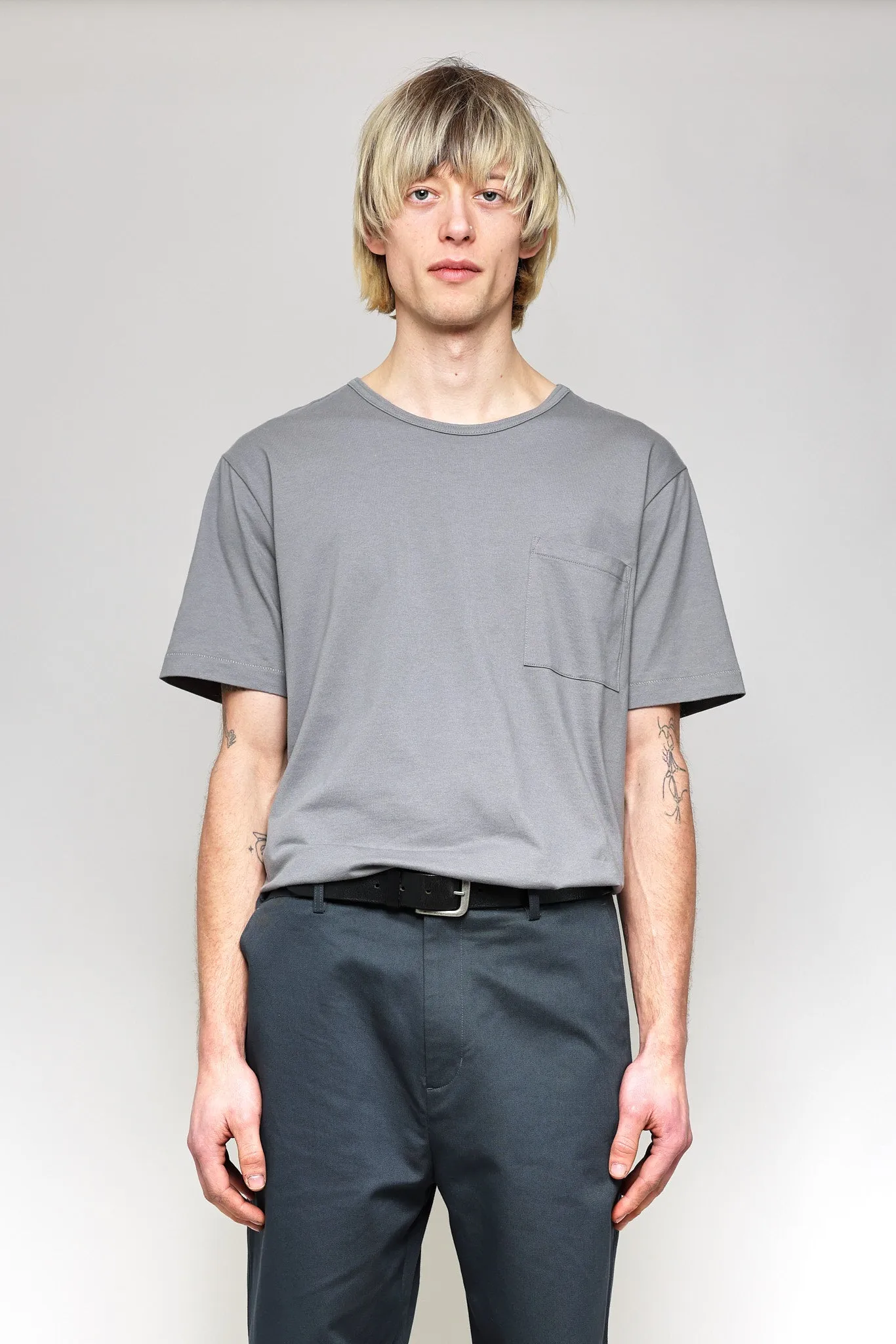 NS2168-5 Base Jersey Pocket Crew in Grey sold by National Standards product image thumbnail 2