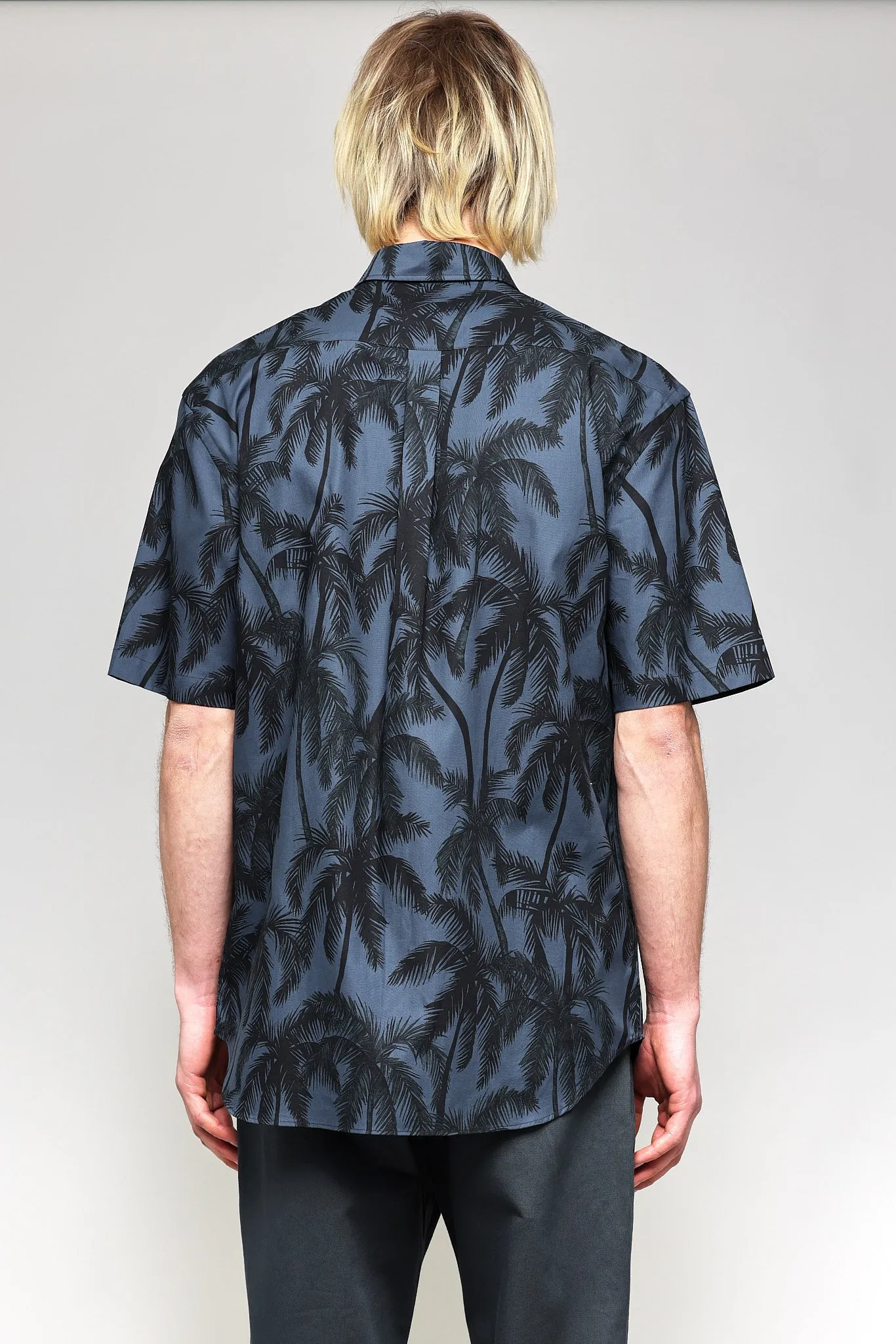 NS1191-63 Japanese Palm Trees Print in Navy sold by National Standards product image thumbnail 3