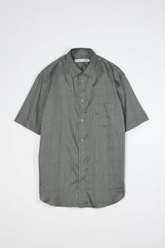 NS1191-61 Japanese Dotted Stripe Print in Green sold by National Standards