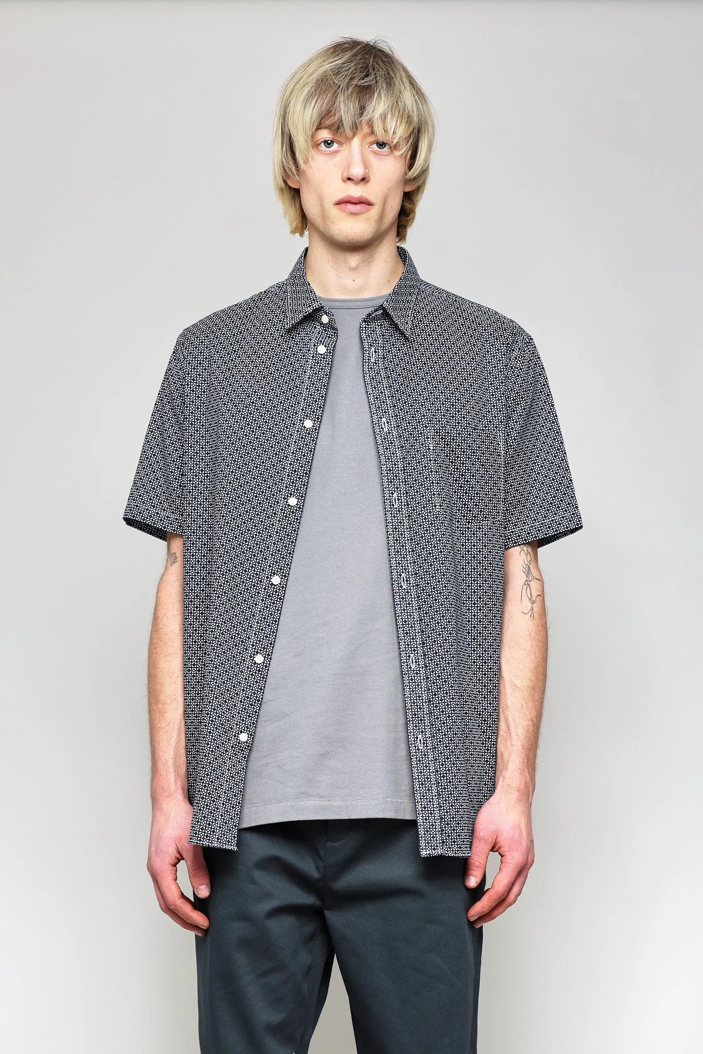 NS1146-39 Japanese Tile Print in Navy and White sold by National Standards product image thumbnail 2