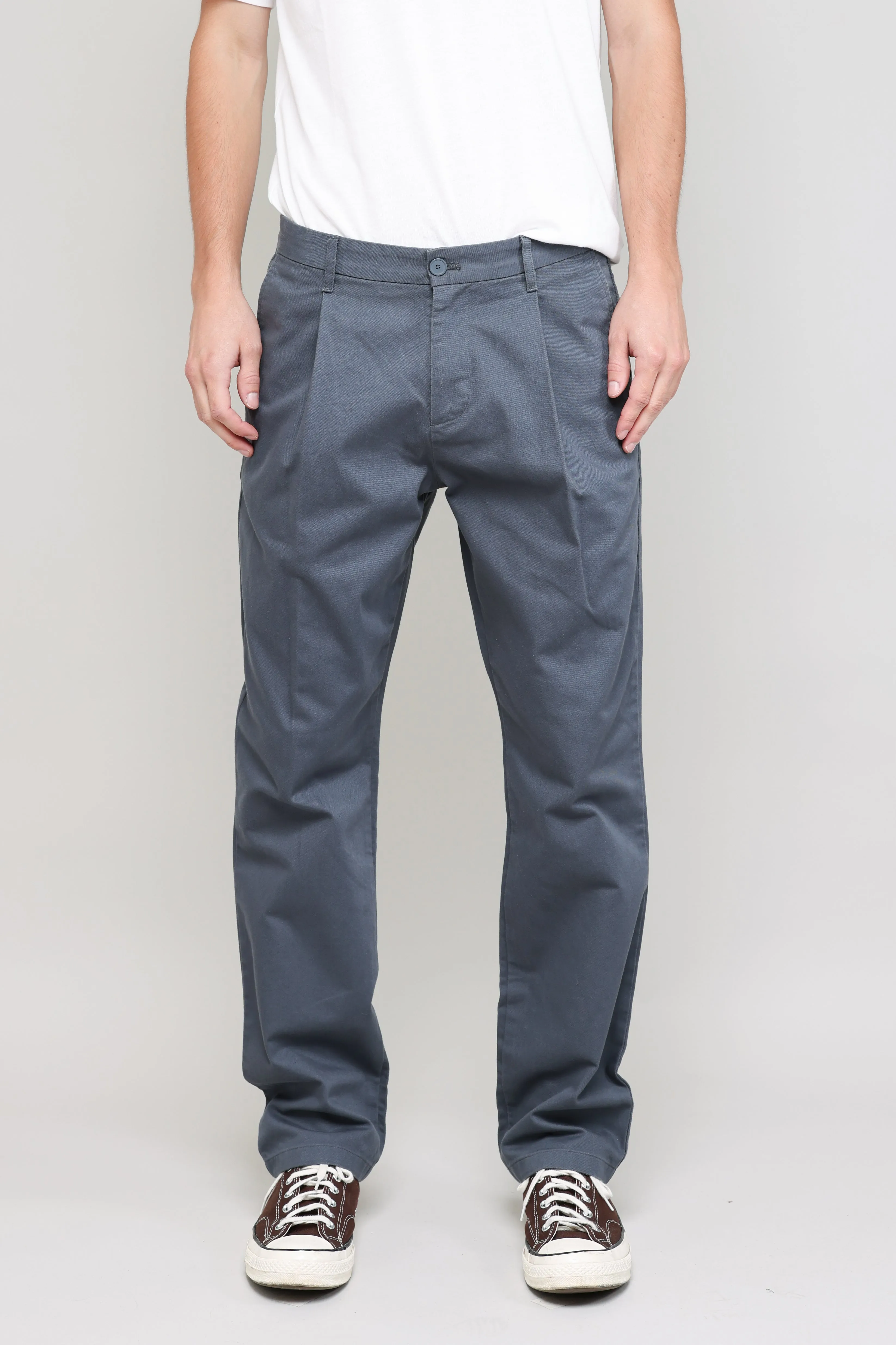 NS1201-3 Pleated Chino Vintage French Drill in Blue Grey sold by National Standards product image thumbnail 2