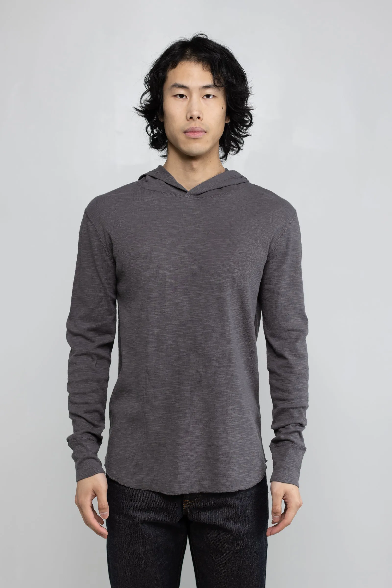 NS2165-7 Slub 1x1 Pullover Hoodie in Grey sold by National Standards product image thumbnail 2