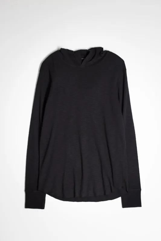 NS2165-6 Slub 1x1 Pullover Hoodie in Black sold by National Standards