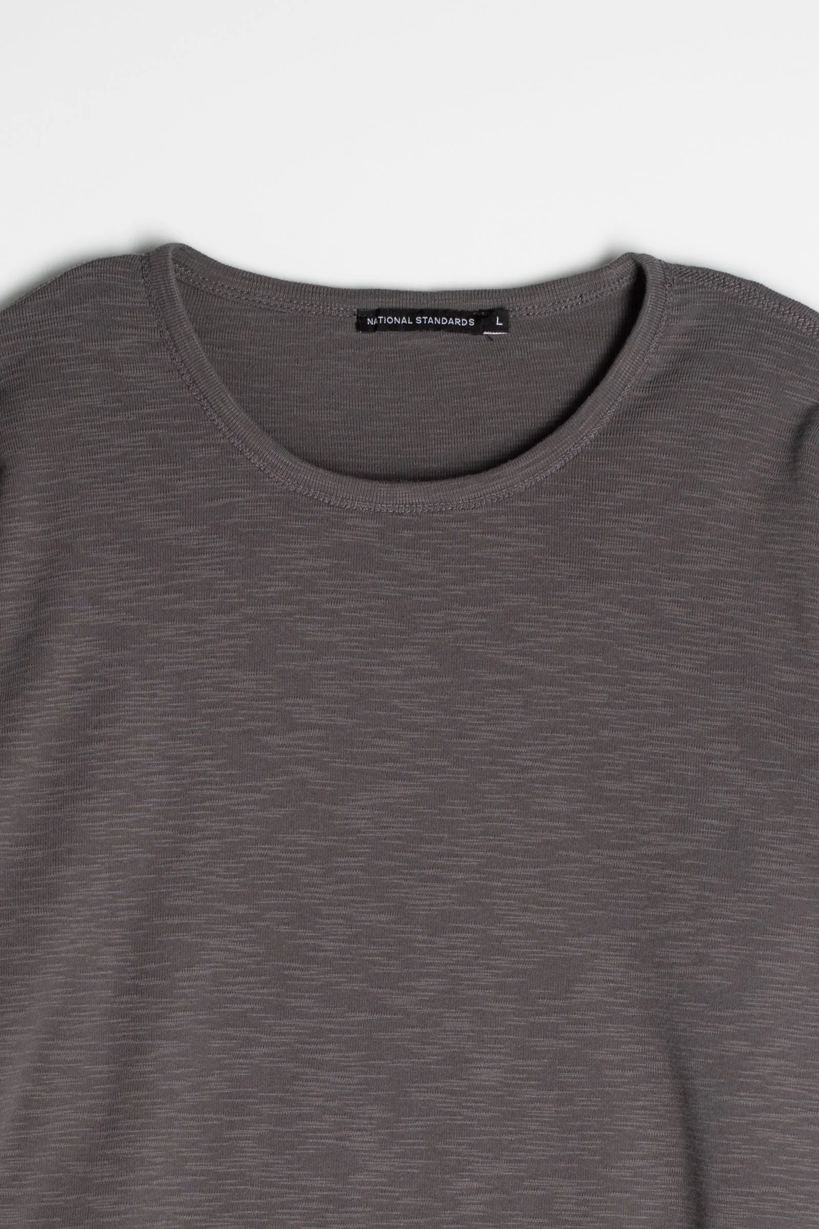 NS2164-7 Slub 1x1 Long Sleeve Crew in Grey sold by National Standards product image thumbnail 5