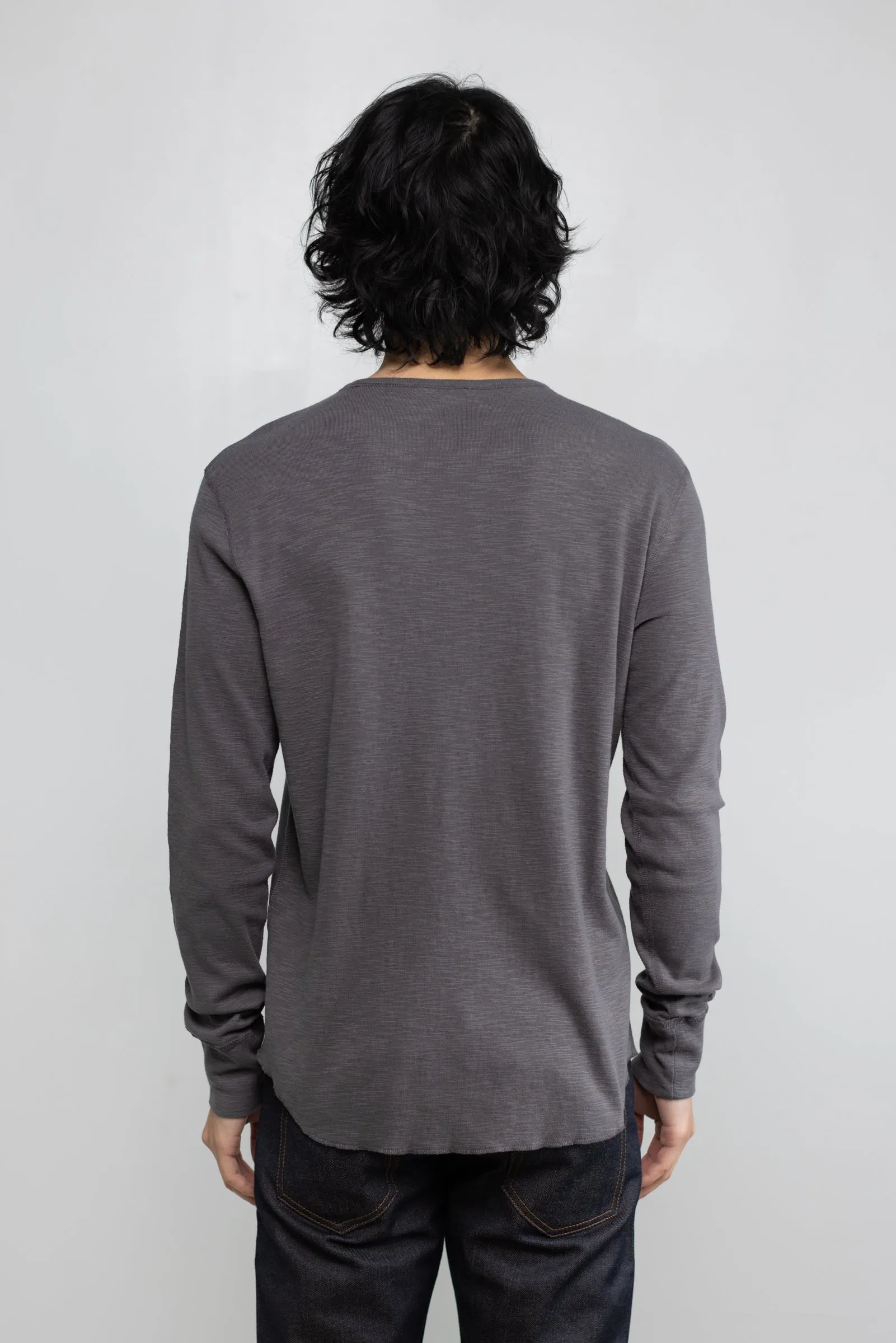 NS2164-7 Slub 1x1 Long Sleeve Crew in Grey sold by National Standards product image thumbnail 3