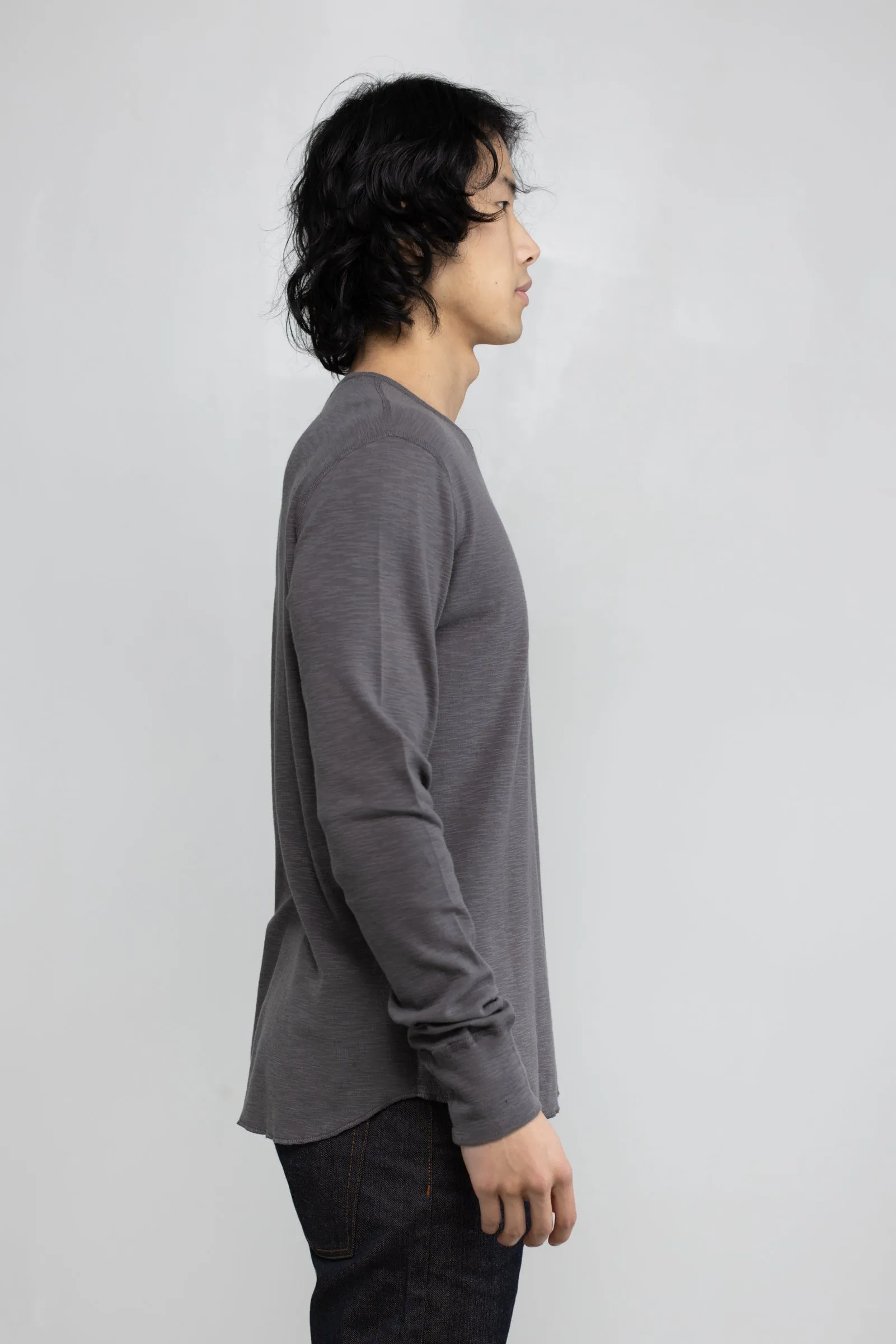 NS2164-7 Slub 1x1 Long Sleeve Crew in Grey sold by National Standards product image thumbnail 4