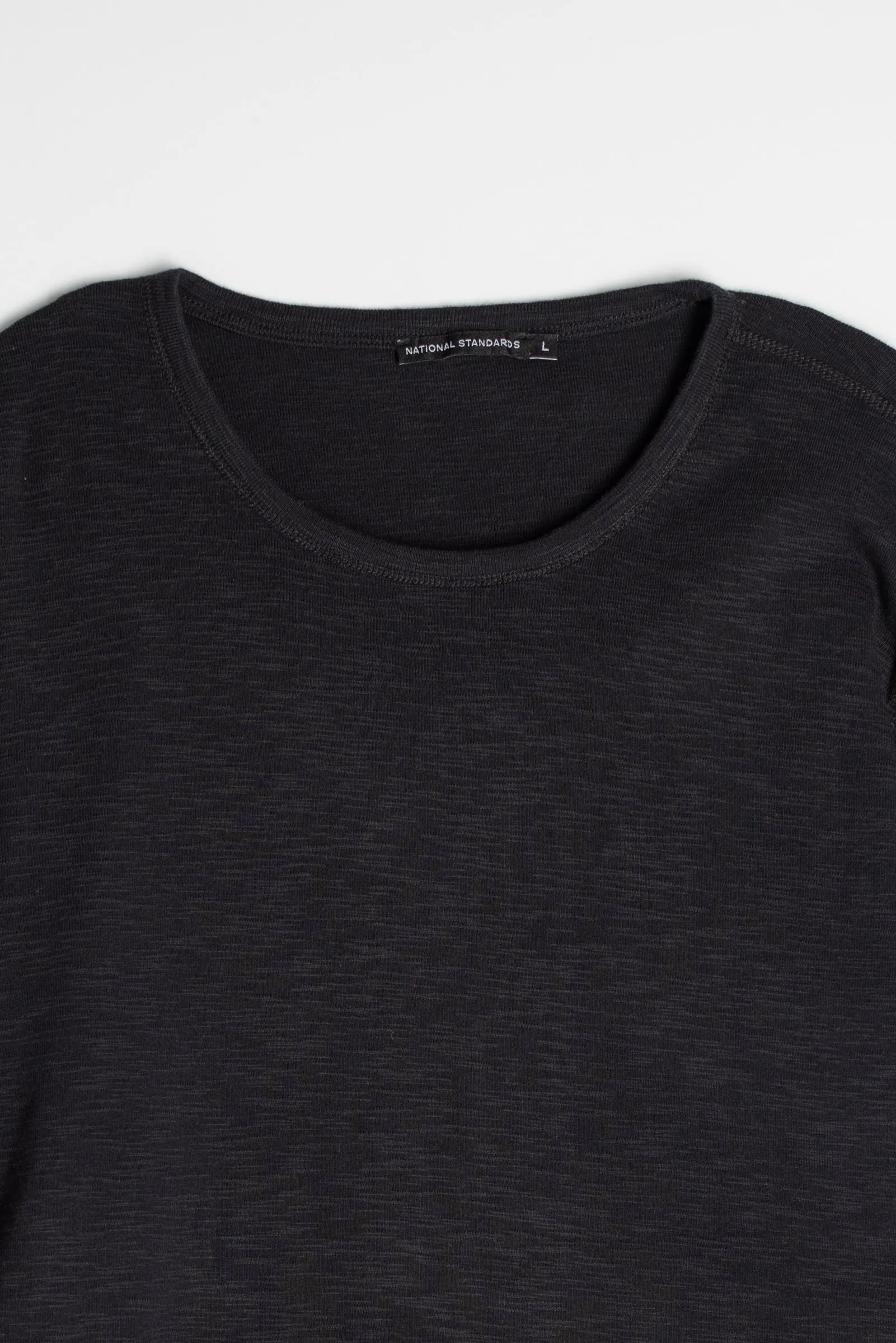 NS2164-6 Slub 1x1 Long Sleeve Crew in Black sold by National Standards product image thumbnail 5