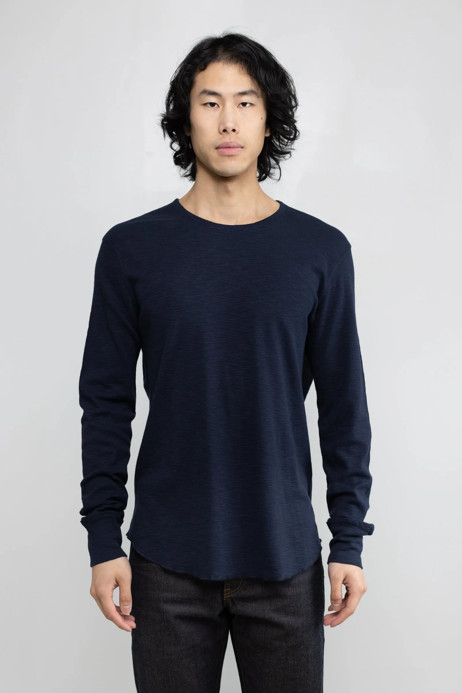 NS2164-5 Slub 1x1 Long Sleeve Crew in Navy sold by National Standards product image thumbnail 2