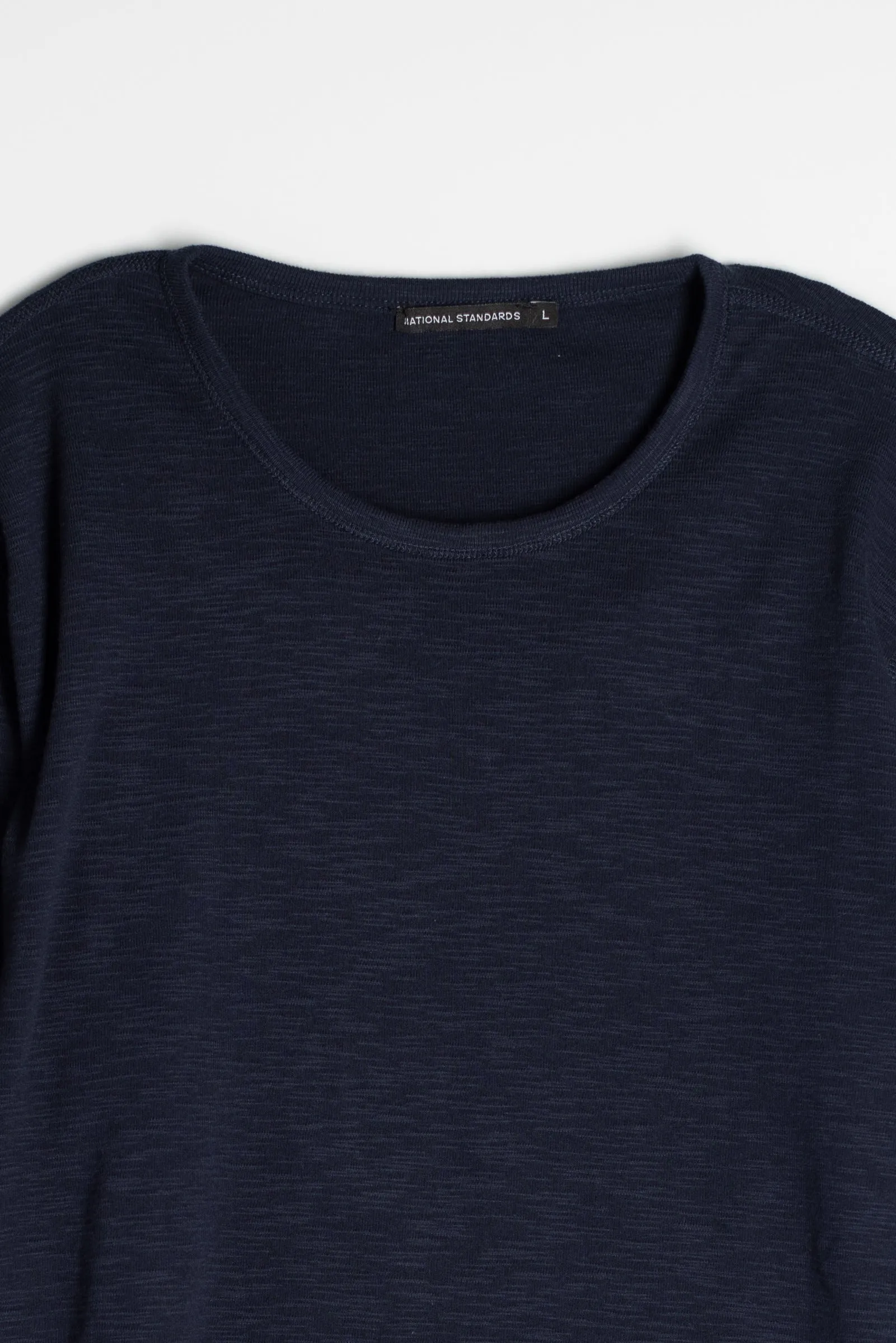 NS2164-5 Slub 1x1 Long Sleeve Crew in Navy sold by National Standards product image thumbnail 5