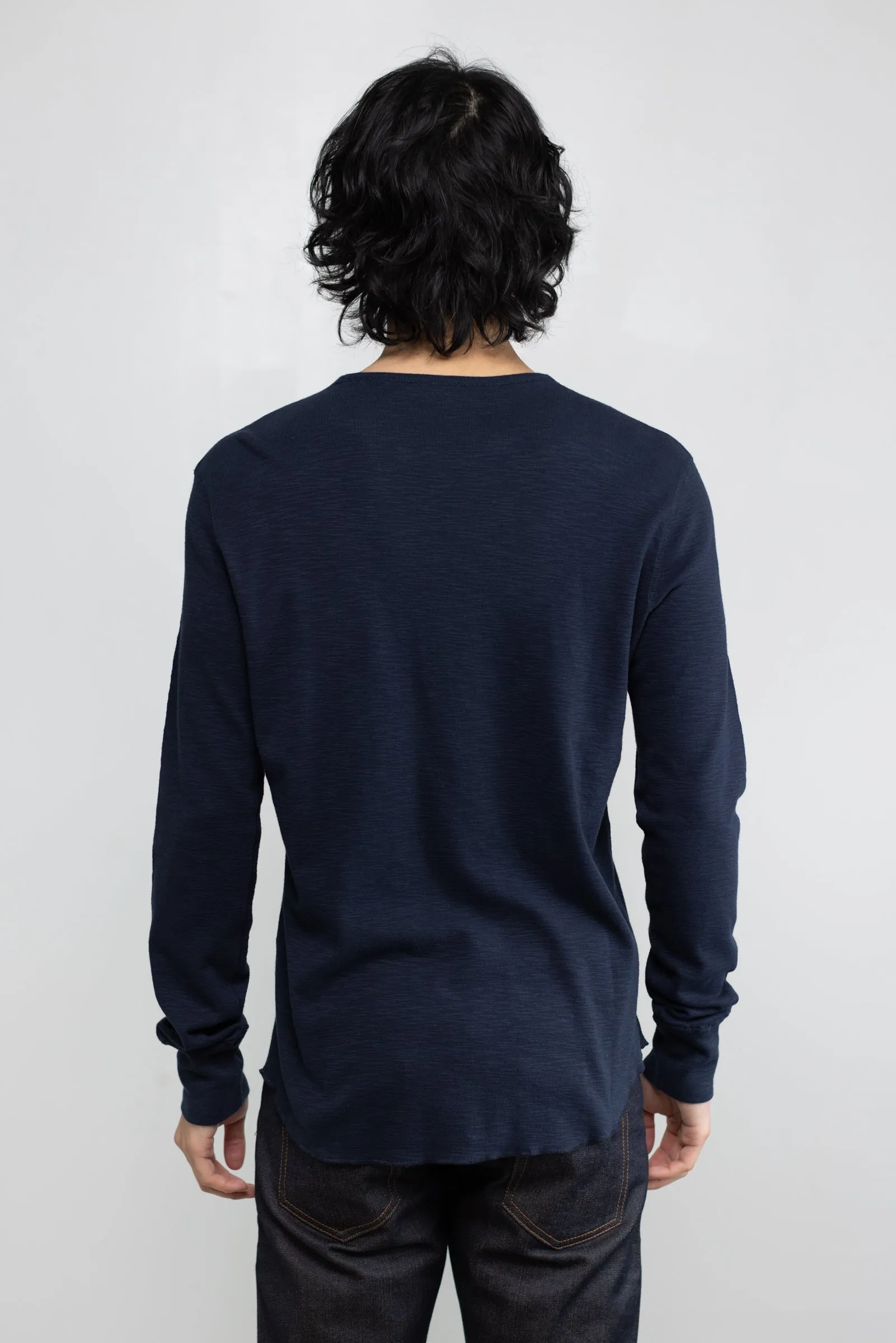NS2164-5 Slub 1x1 Long Sleeve Crew in Navy sold by National Standards product image thumbnail 3