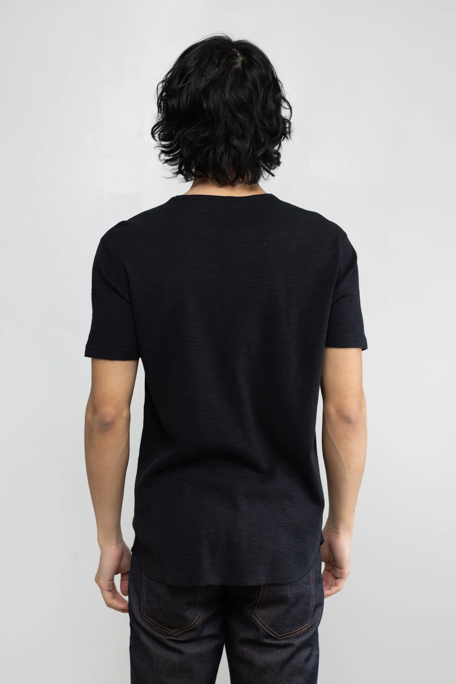 NS2163-6 Slub 1x1 Short Sleeve Crew in Black sold by National Standards product image thumbnail 3