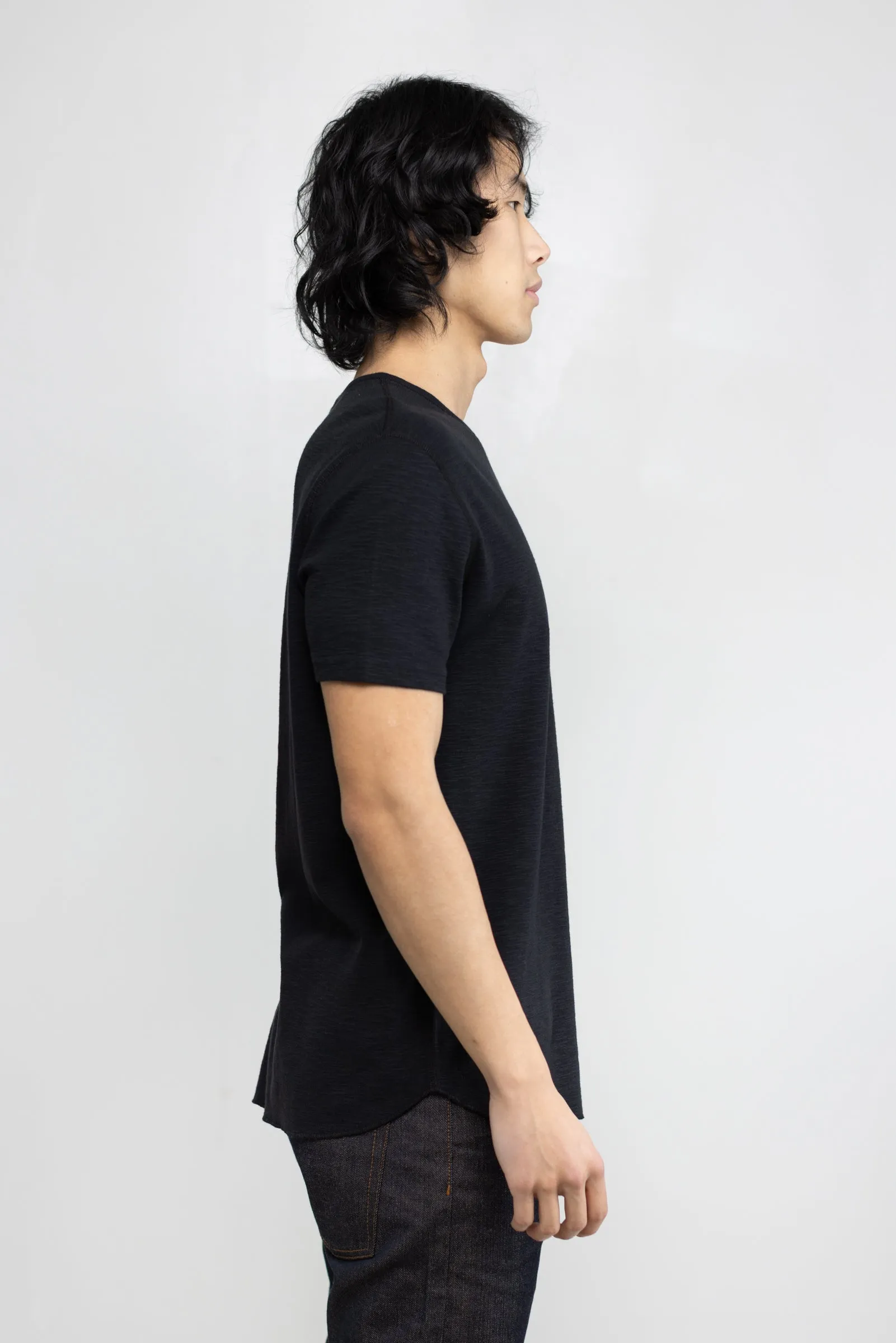 NS2163-6 Slub 1x1 Short Sleeve Crew in Black sold by National Standards product image thumbnail 4