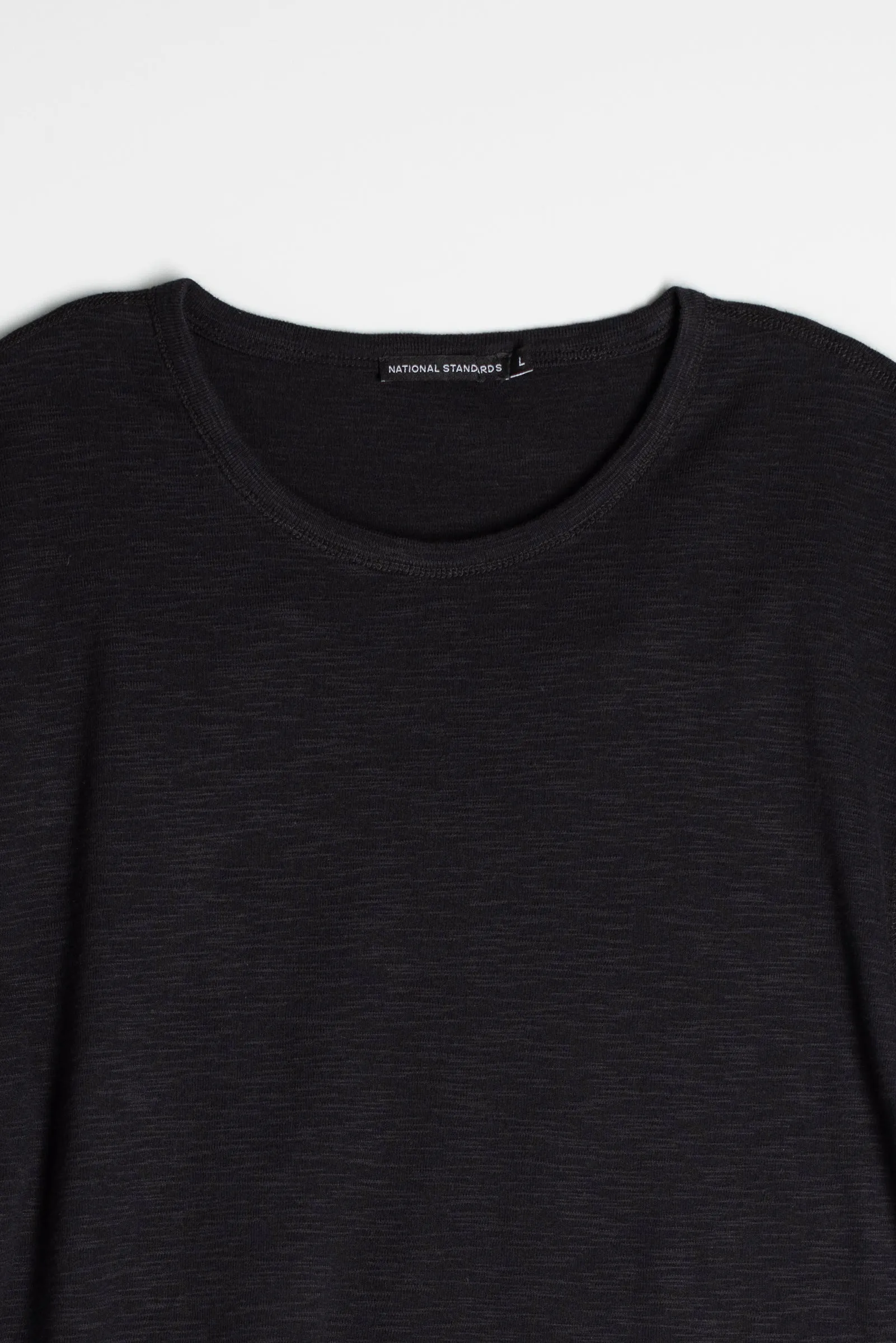 NS2163-6 Slub 1x1 Short Sleeve Crew in Black sold by National Standards product image thumbnail 5