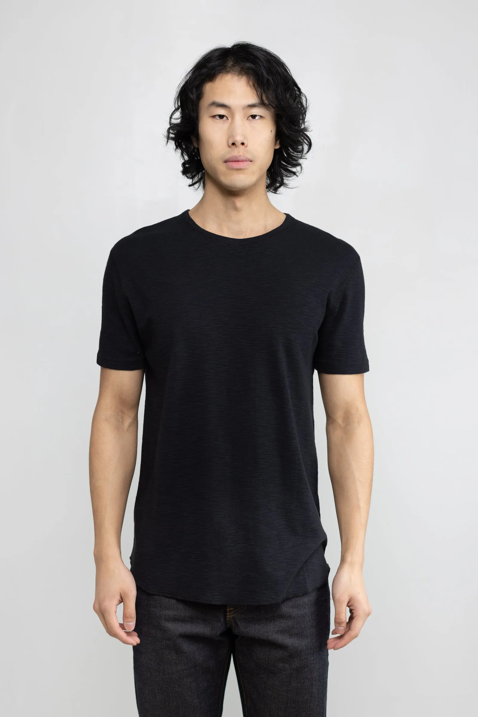 NS2163-6 Slub 1x1 Short Sleeve Crew in Black sold by National Standards product image thumbnail 2