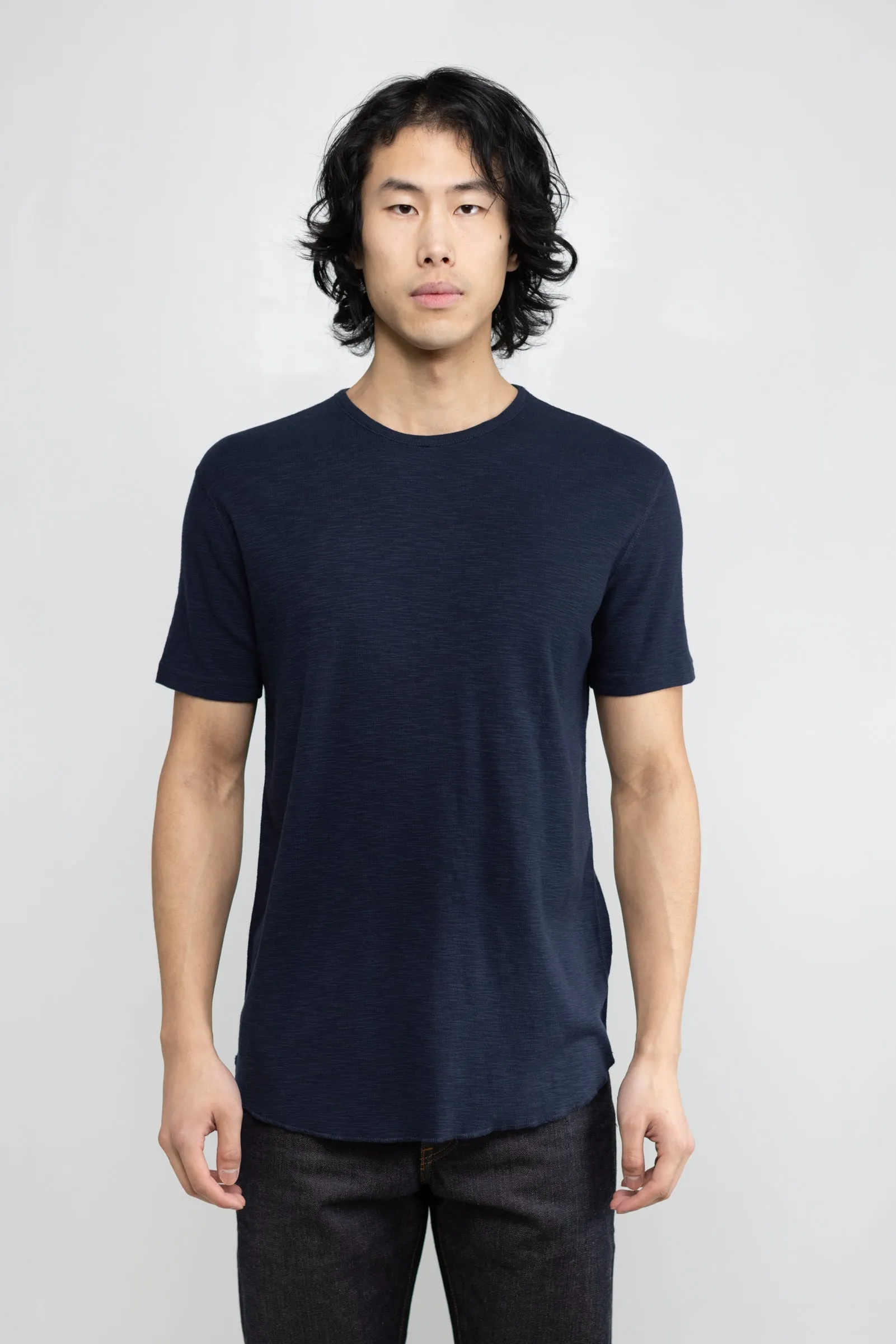 NS2163-5 Slub 1x1 Short Sleeve Crew in Navy sold by National Standards product image thumbnail 2