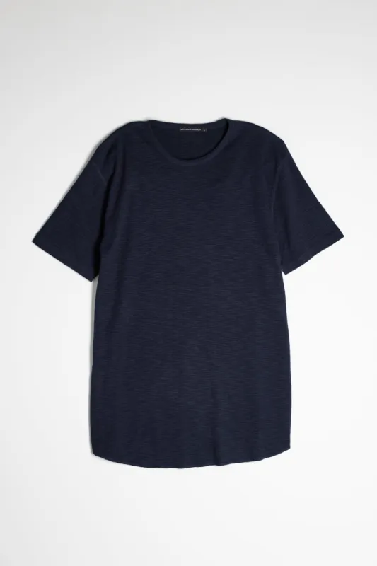 NS2163-5 Slub 1x1 Short Sleeve Crew in Navy sold by National Standards