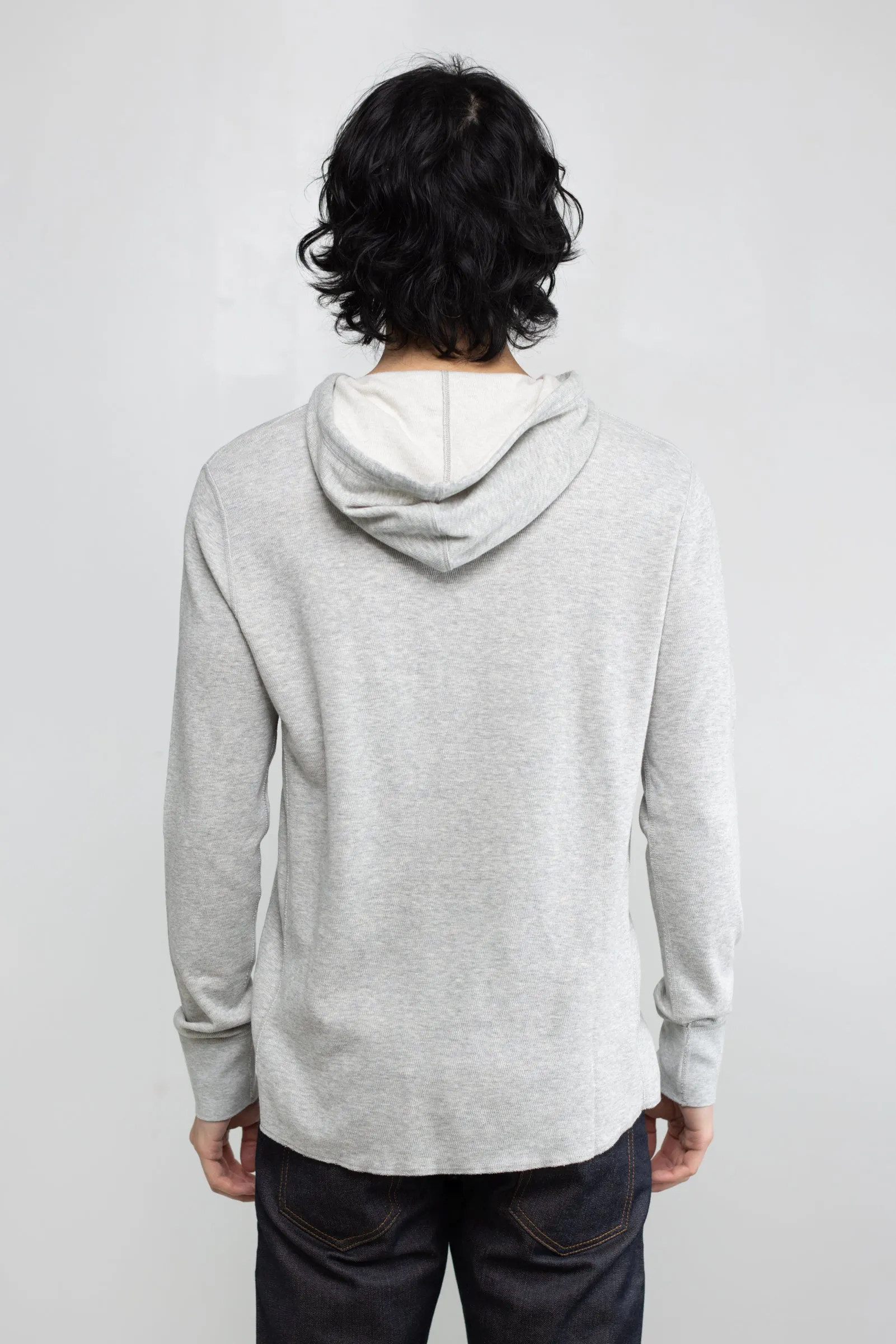 NS2155-6 Mesh Thermal Pullover Hoodie in Melange Grey sold by National Standards product image thumbnail 3