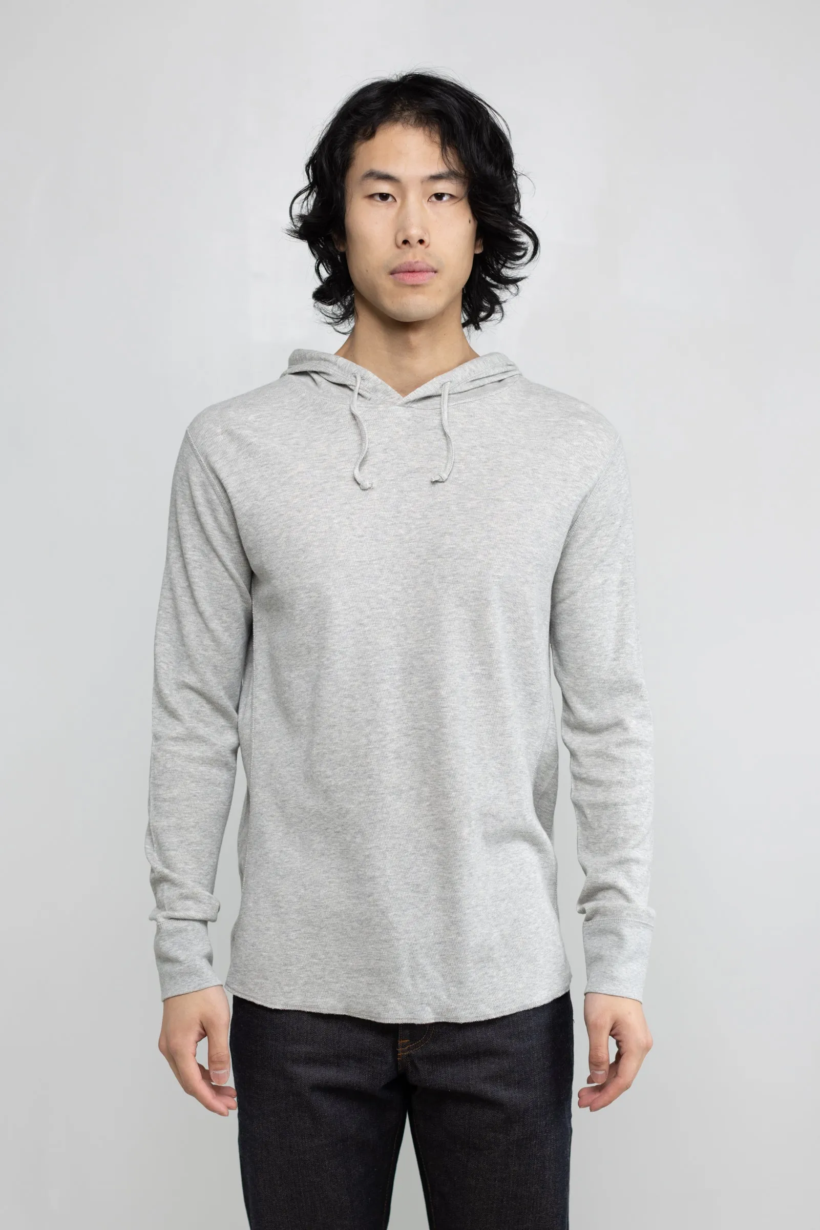 NS2155-6 Mesh Thermal Pullover Hoodie in Melange Grey sold by National Standards product image thumbnail 2