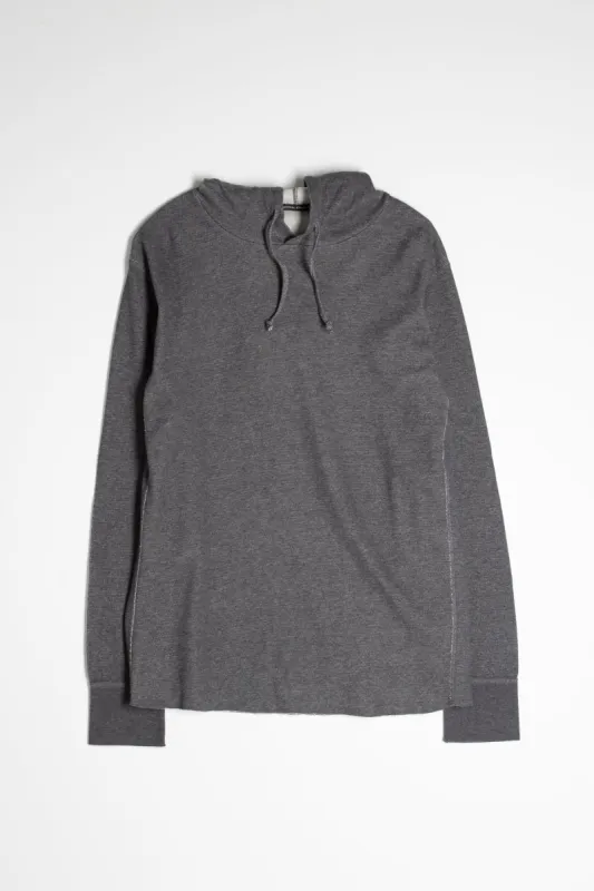 NS2155-5 Mesh Thermal Pullover Hoodie in Melange Charcoal sold by National Standards