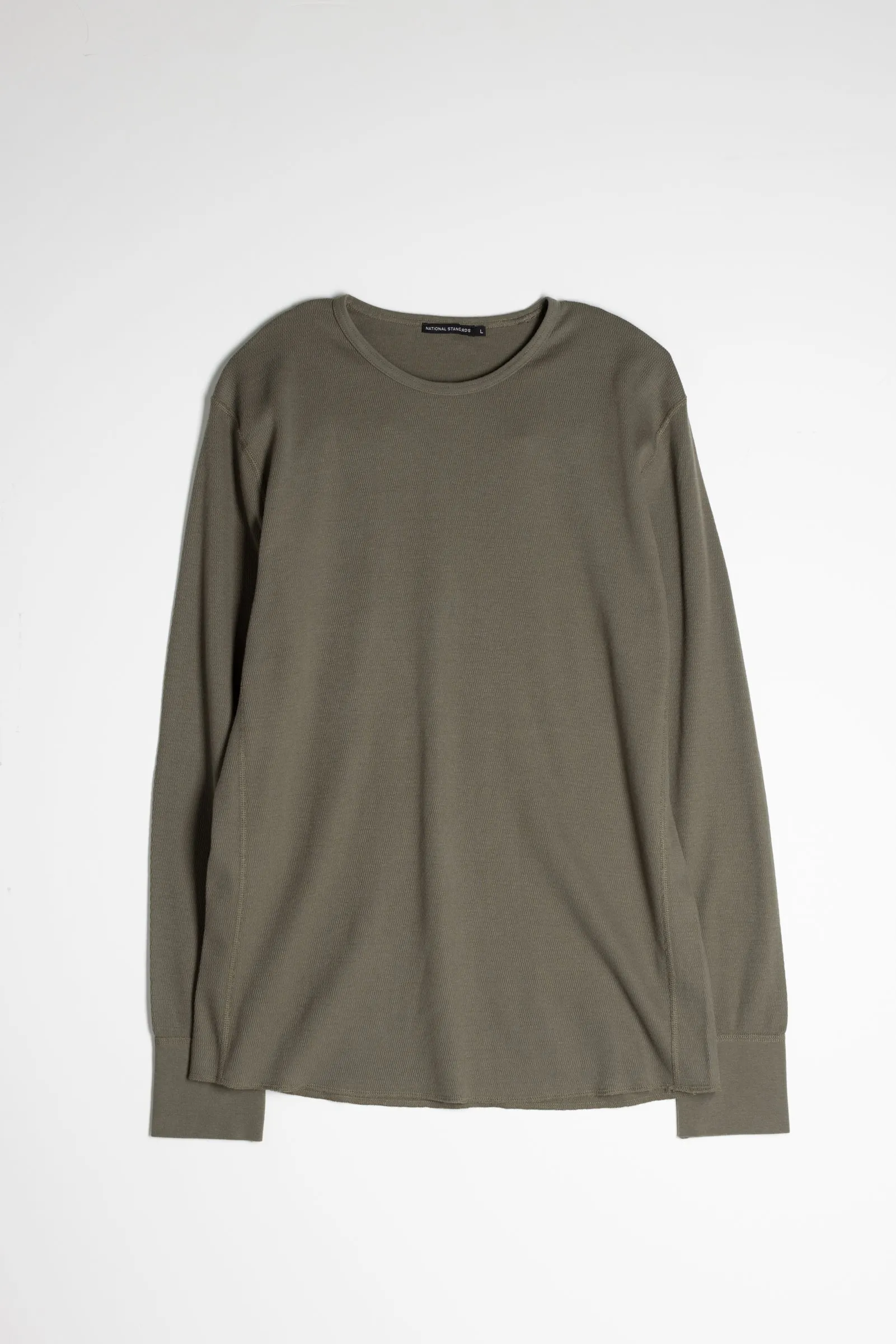 NS2153-7 Mesh Thermal Long Sleeve Crew in Army Green sold by National Standards
