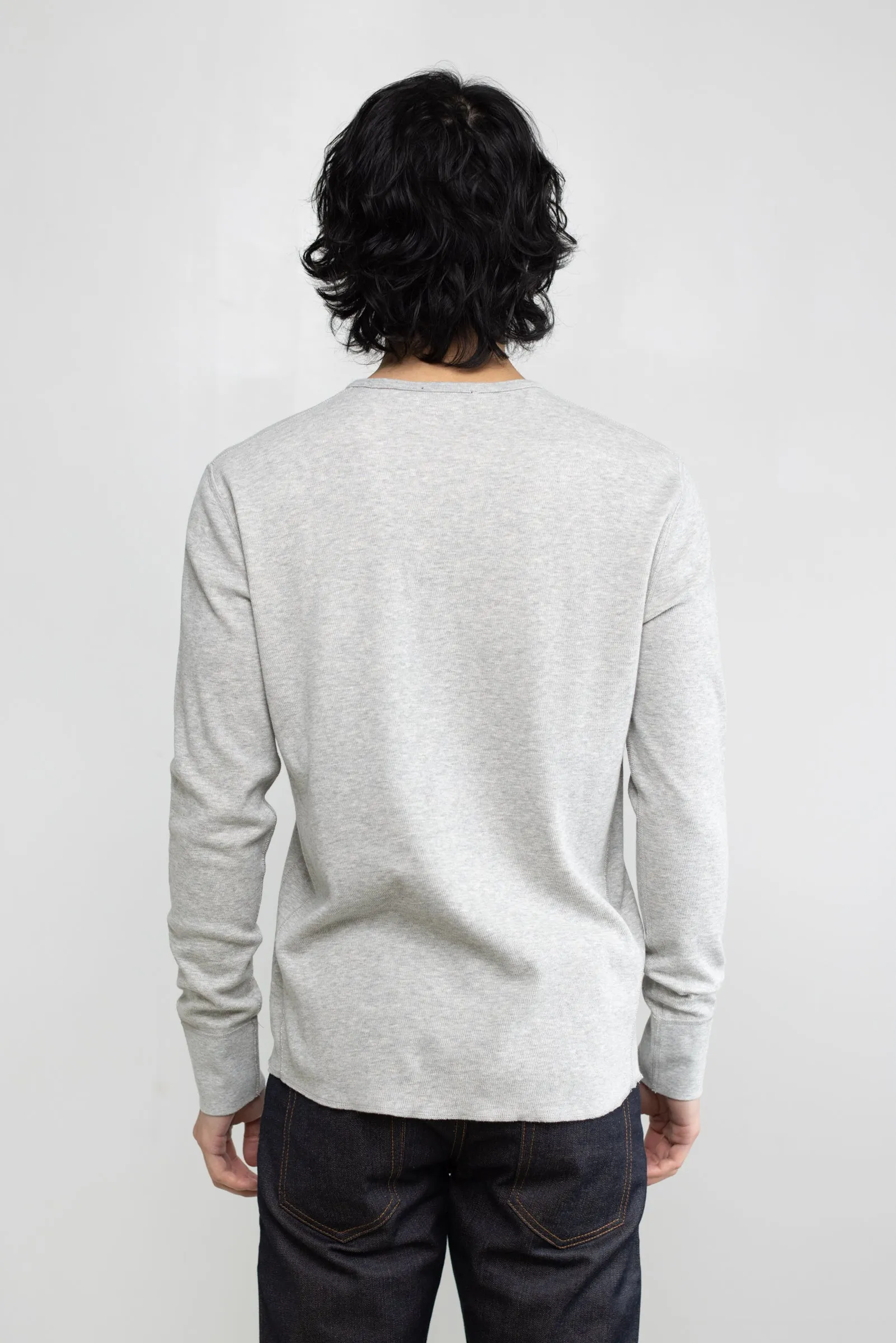 NS2153-6 Mesh Thermal Long Sleeve Crew in Melange Grey sold by National Standards product image thumbnail 3