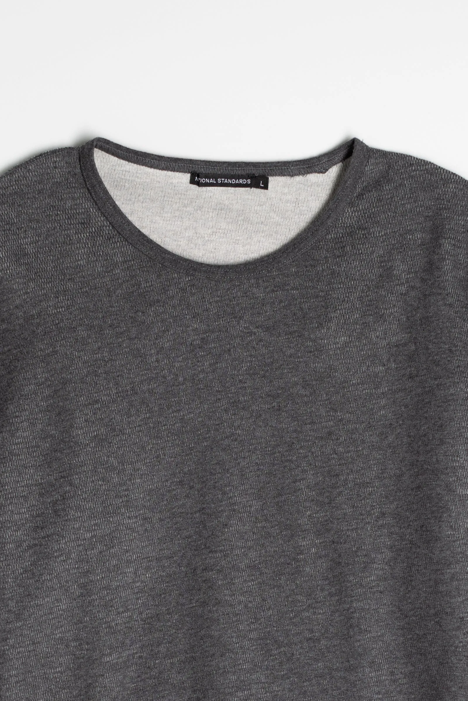 NS2153-5 Mesh Thermal Long Sleeve Crew in Melange Charcoal sold by National Standards product image thumbnail 5