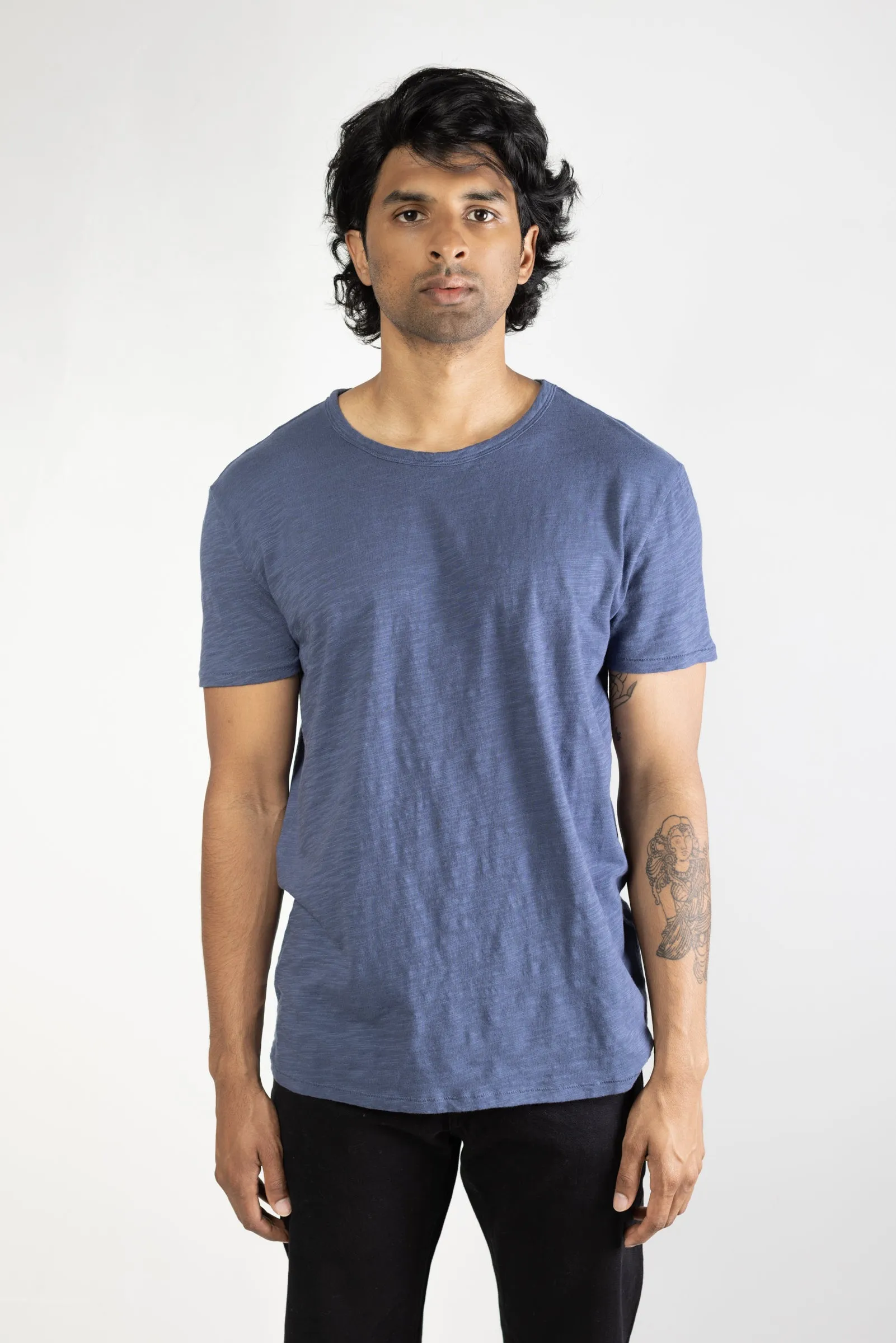 NS2138-5 Slub Jersey Crew in Blue sold by National Standards product image thumbnail 2