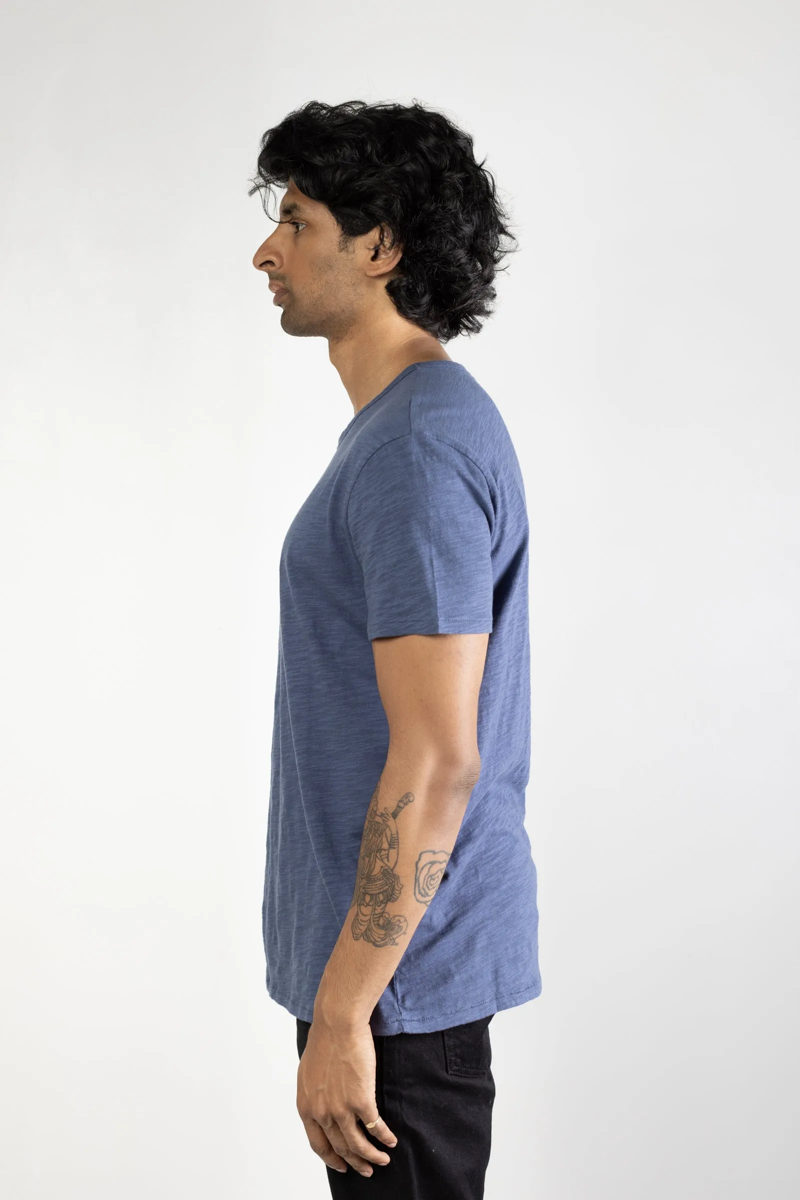 NS2138-5 Slub Jersey Crew in Blue sold by National Standards product image thumbnail 4