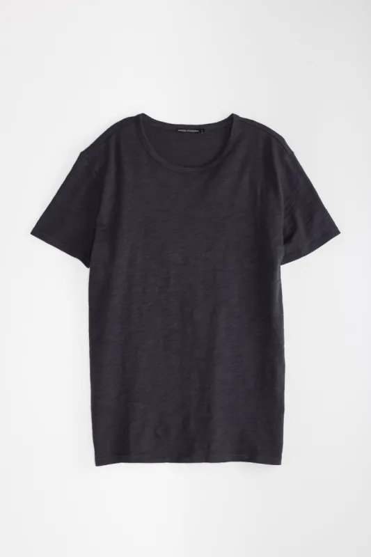 NS2138-4 Slub Jersey Crew in Slate sold by National Standards