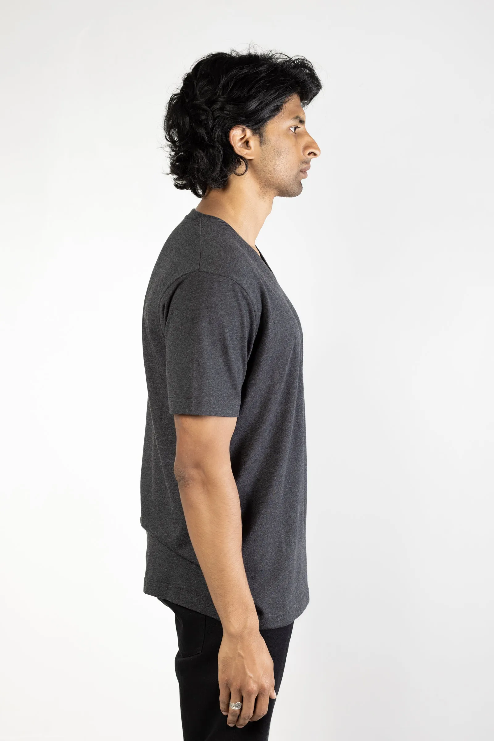 NS2160-8 Tri-blend v-neck in Charcoal sold by National Standards product image thumbnail 3