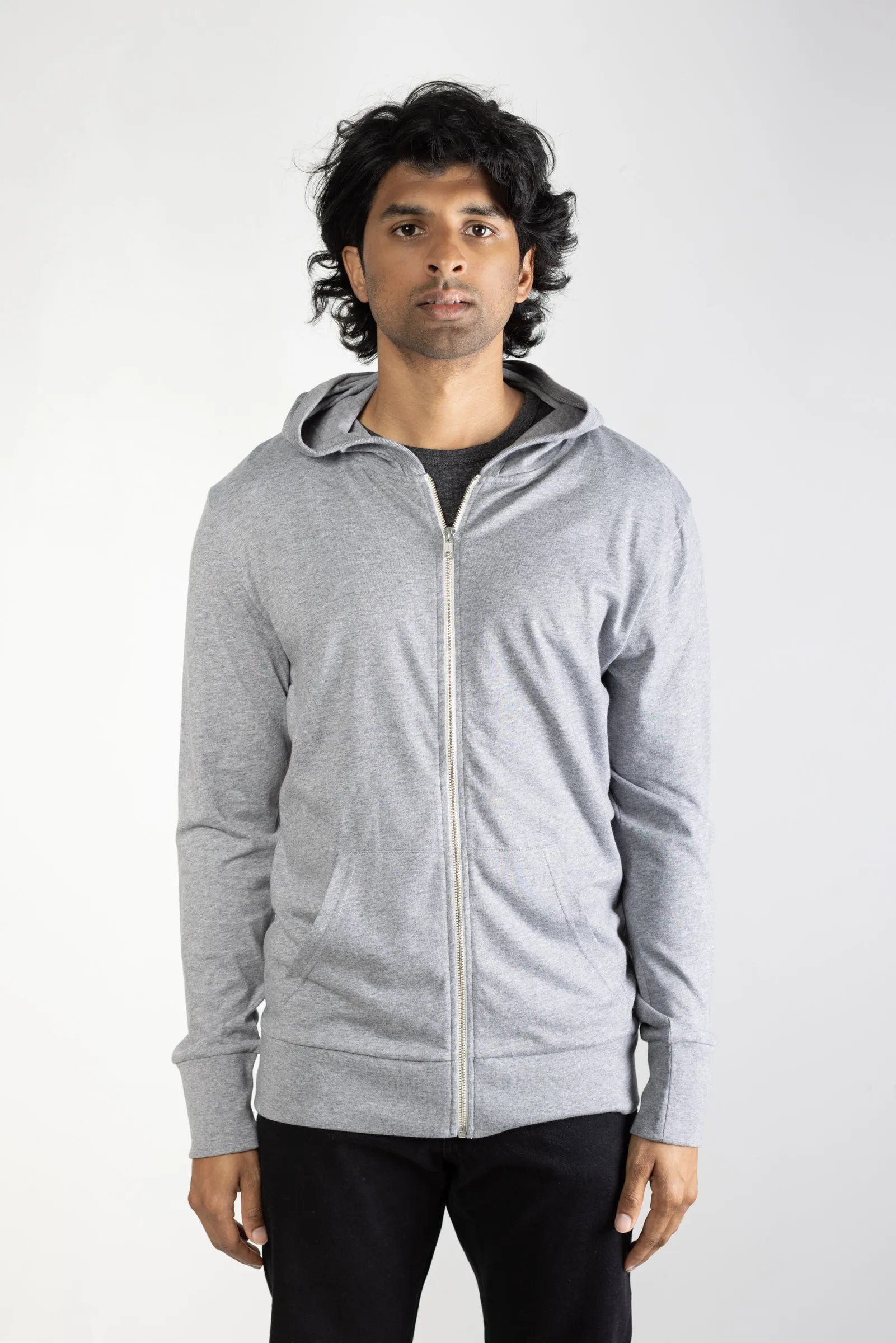NS2161-9 Tri-blend Zip Hoodie in Melange Grey sold by National Standards product image thumbnail 2
