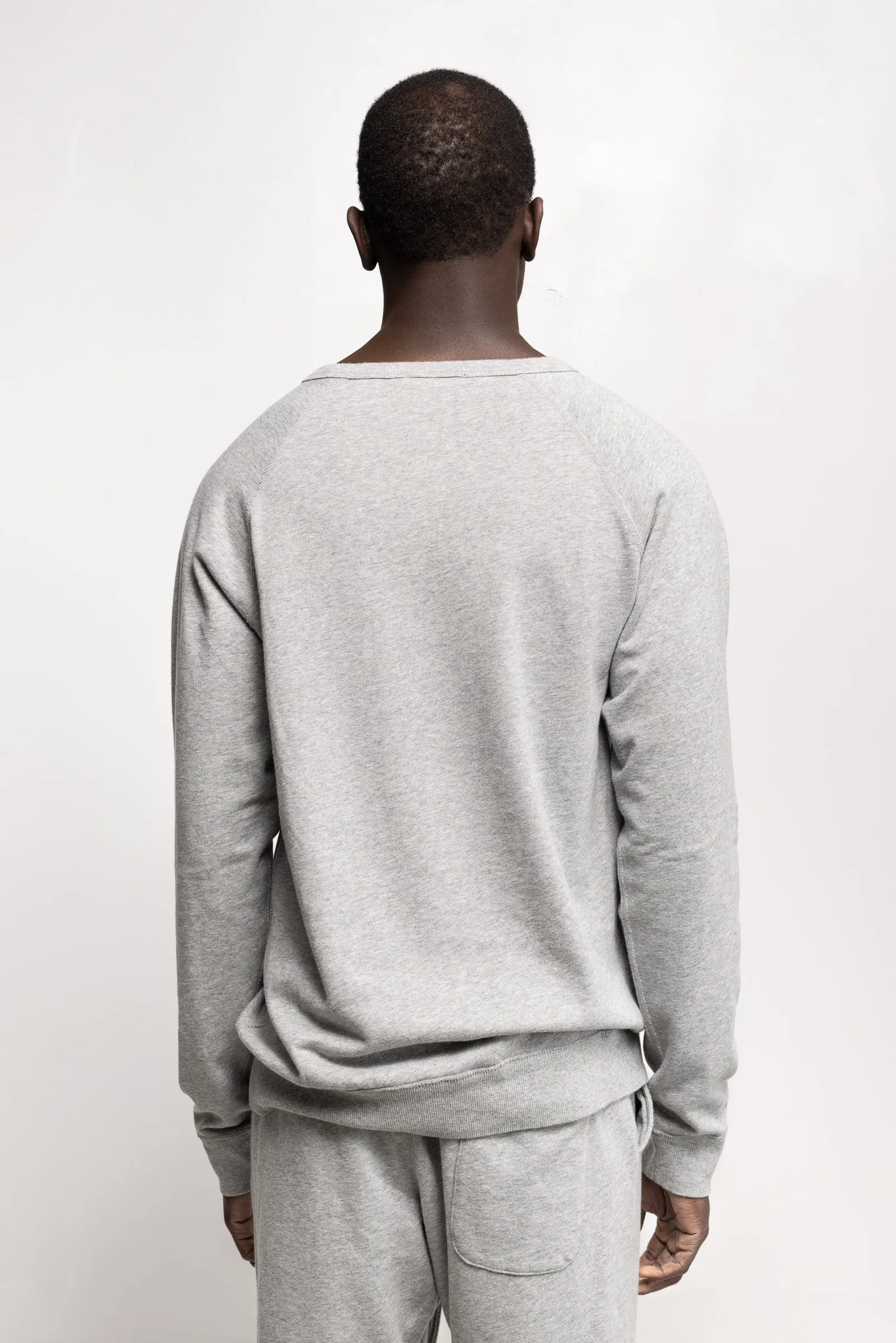 NS2117A-3 250g French Terry Long Sleeve Crew in Melange Grey sold by National Standards product image thumbnail 4
