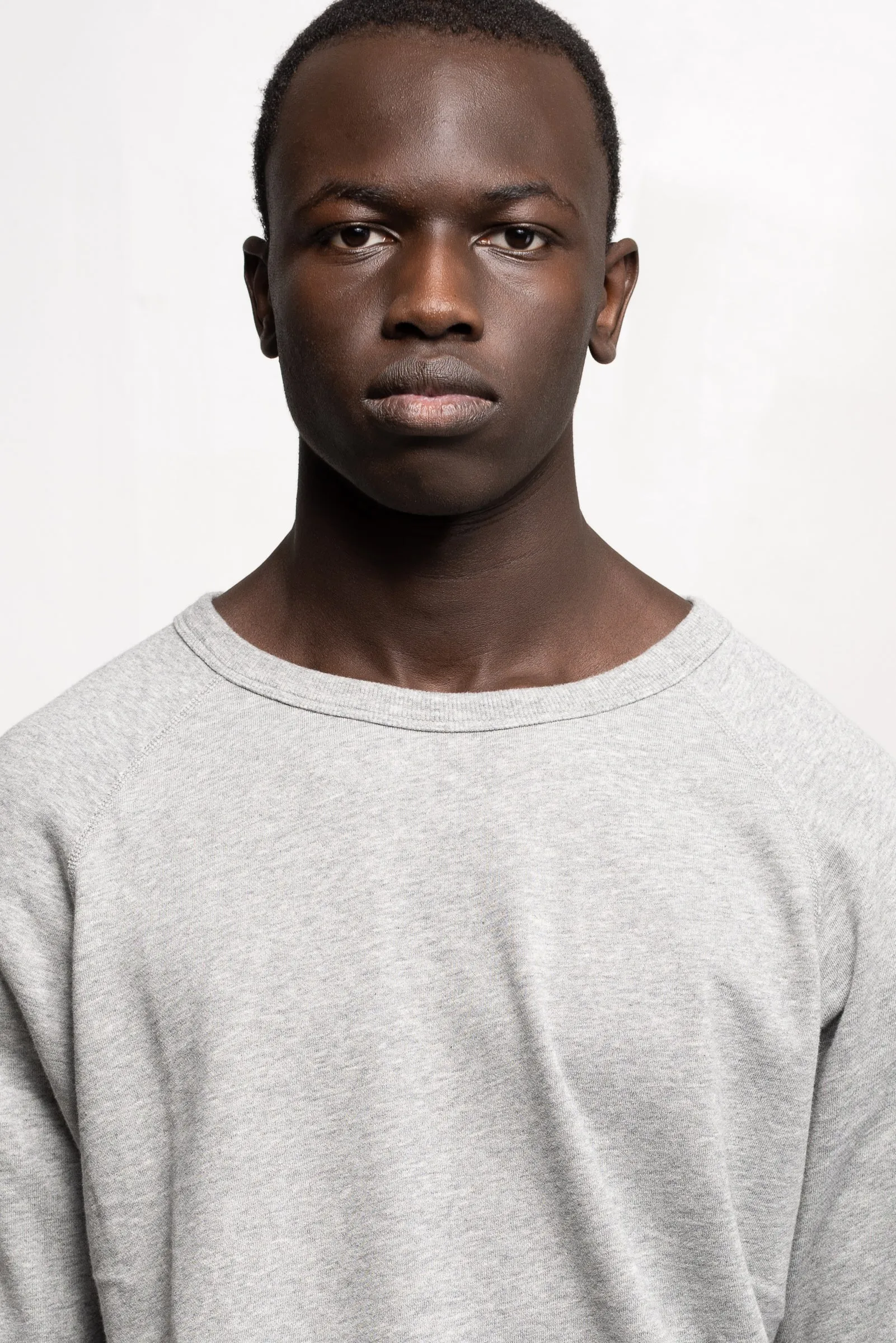 NS2117A-3 250g French Terry Long Sleeve Crew in Melange Grey sold by National Standards product image thumbnail 5