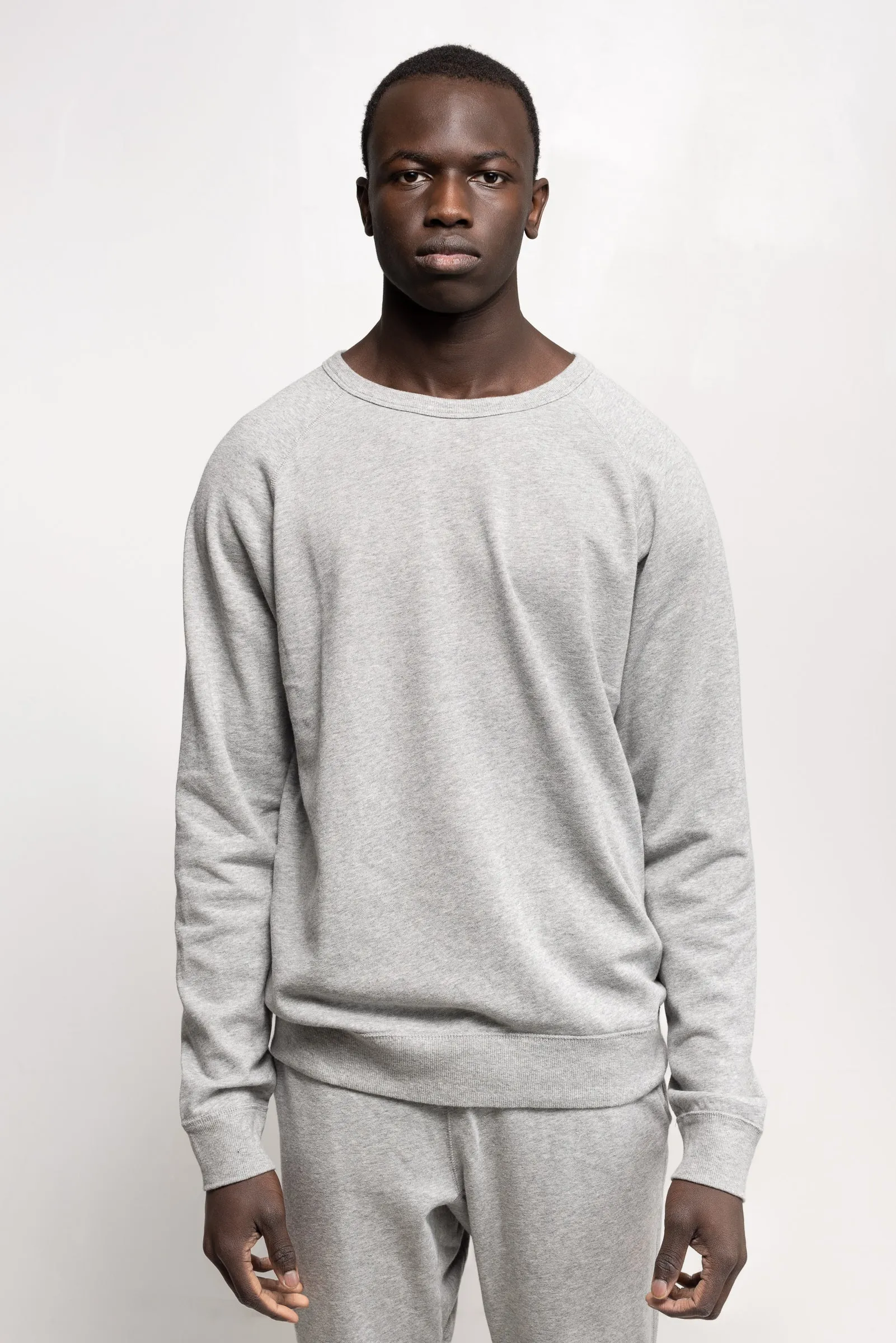NS2117A-3 250g French Terry Long Sleeve Crew in Melange Grey sold by National Standards product image thumbnail 2