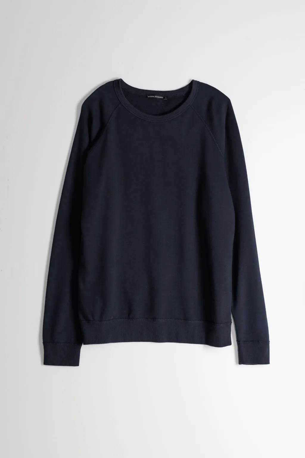 NS2117A-2 250g French Terry Long Sleeve Crew in Navy sold by National Standards
