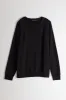 NS2117A-1 250g French Terry Long Sleeve Crew in Black sold by National Standards