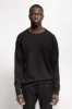 NS2117A-1 250g French Terry Long Sleeve Crew in Black sold by National Standards