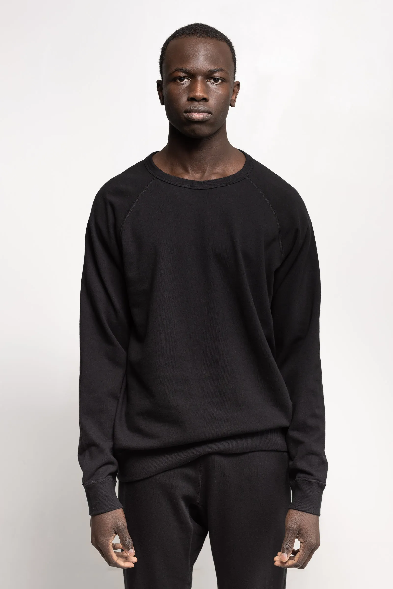 NS2117A-1 250g French Terry Long Sleeve Crew in Black sold by National Standards product image thumbnail 2