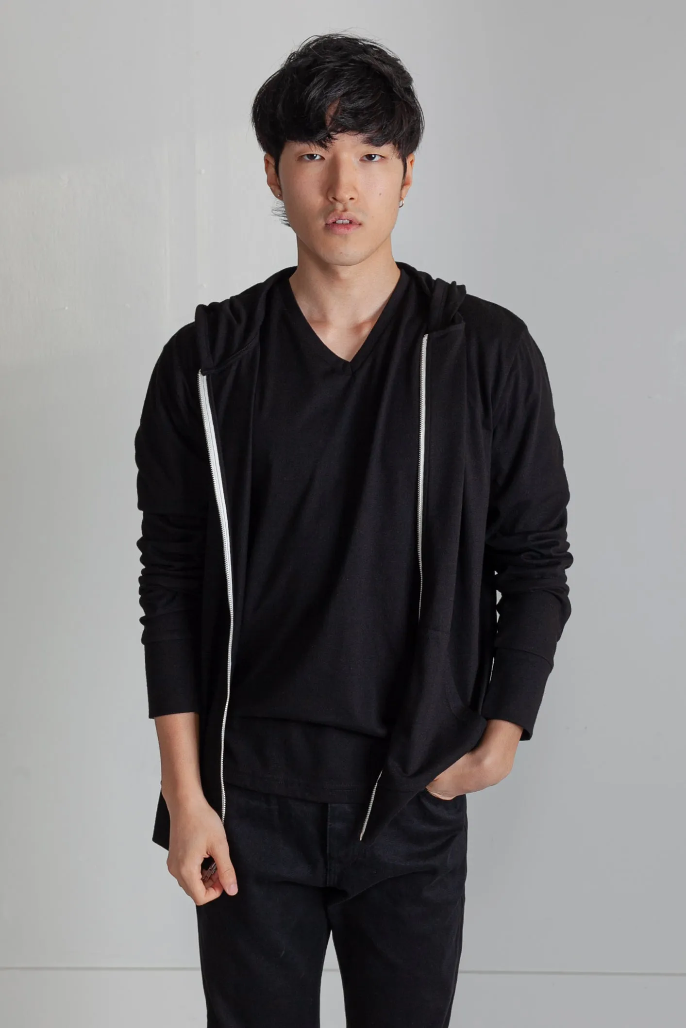 NS2161-5 Tri-blend Zip Hoodie in Black sold by National Standards