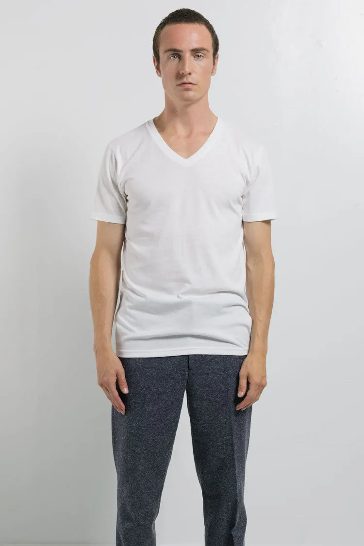 NS2160-4 Tri-blend V-neck in White sold by National Standards