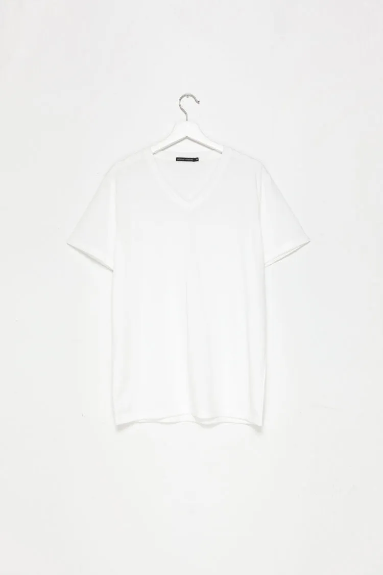 NS2160-4 Tri-blend V-neck in White sold by National Standards product image thumbnail 2