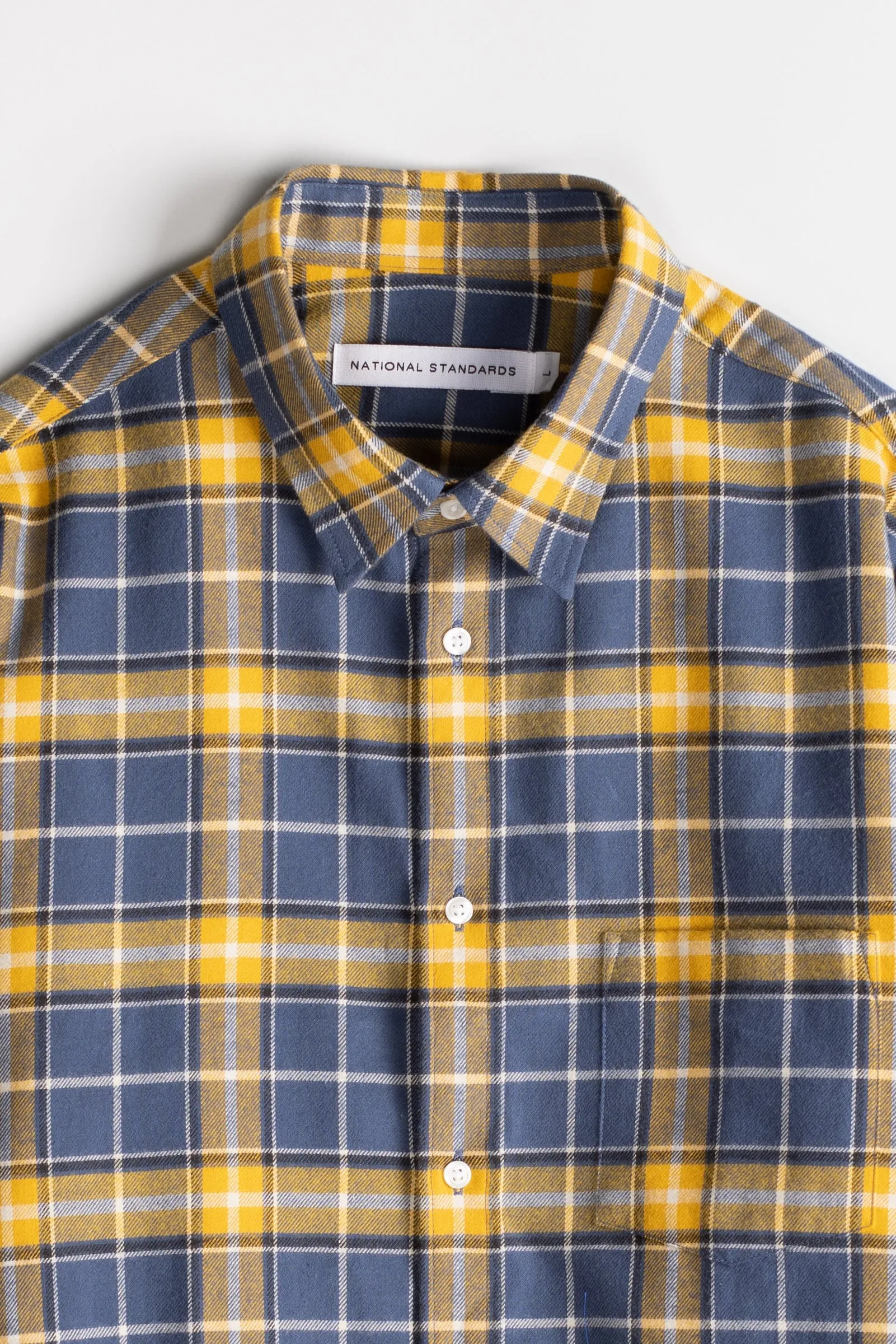 NS1145-180 SALE Japanese Organic Plaid in Blue and Yellow sold by National Standards product image thumbnail 5