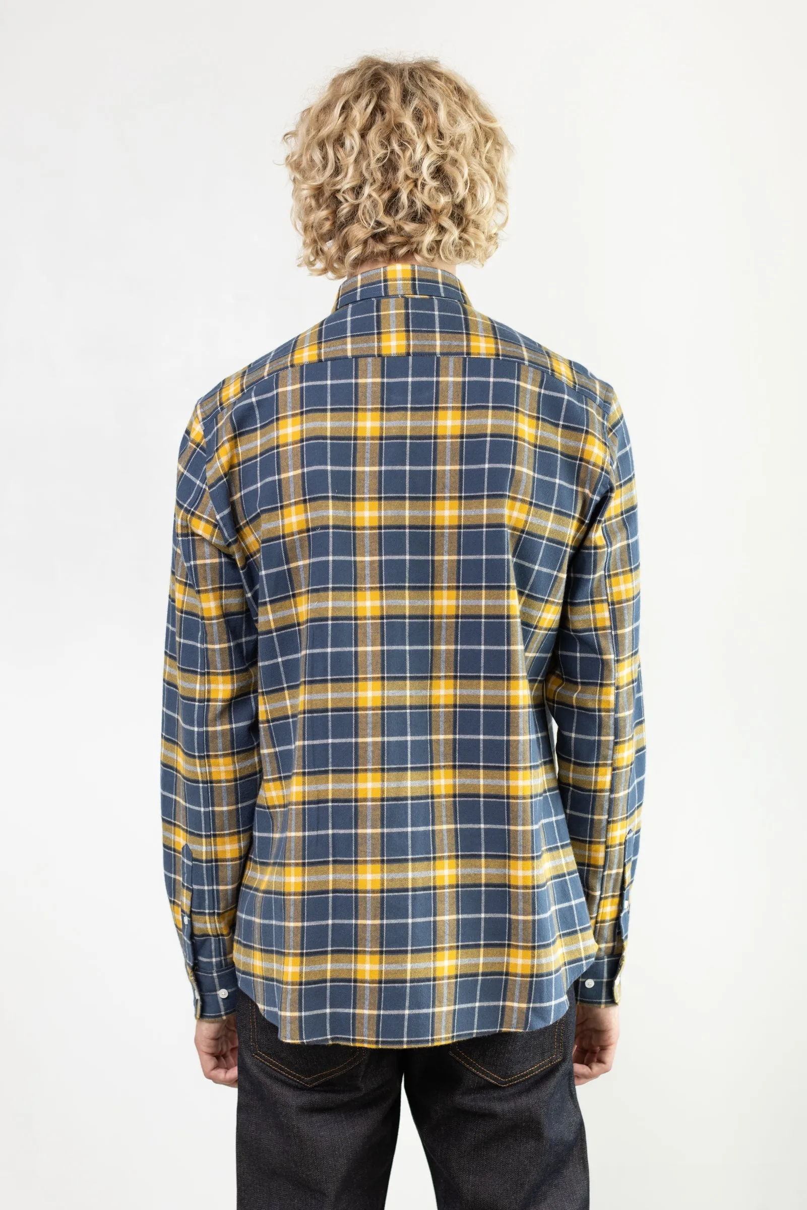 NS1145-180 SALE Japanese Organic Plaid in Blue and Yellow sold by National Standards product image thumbnail 3