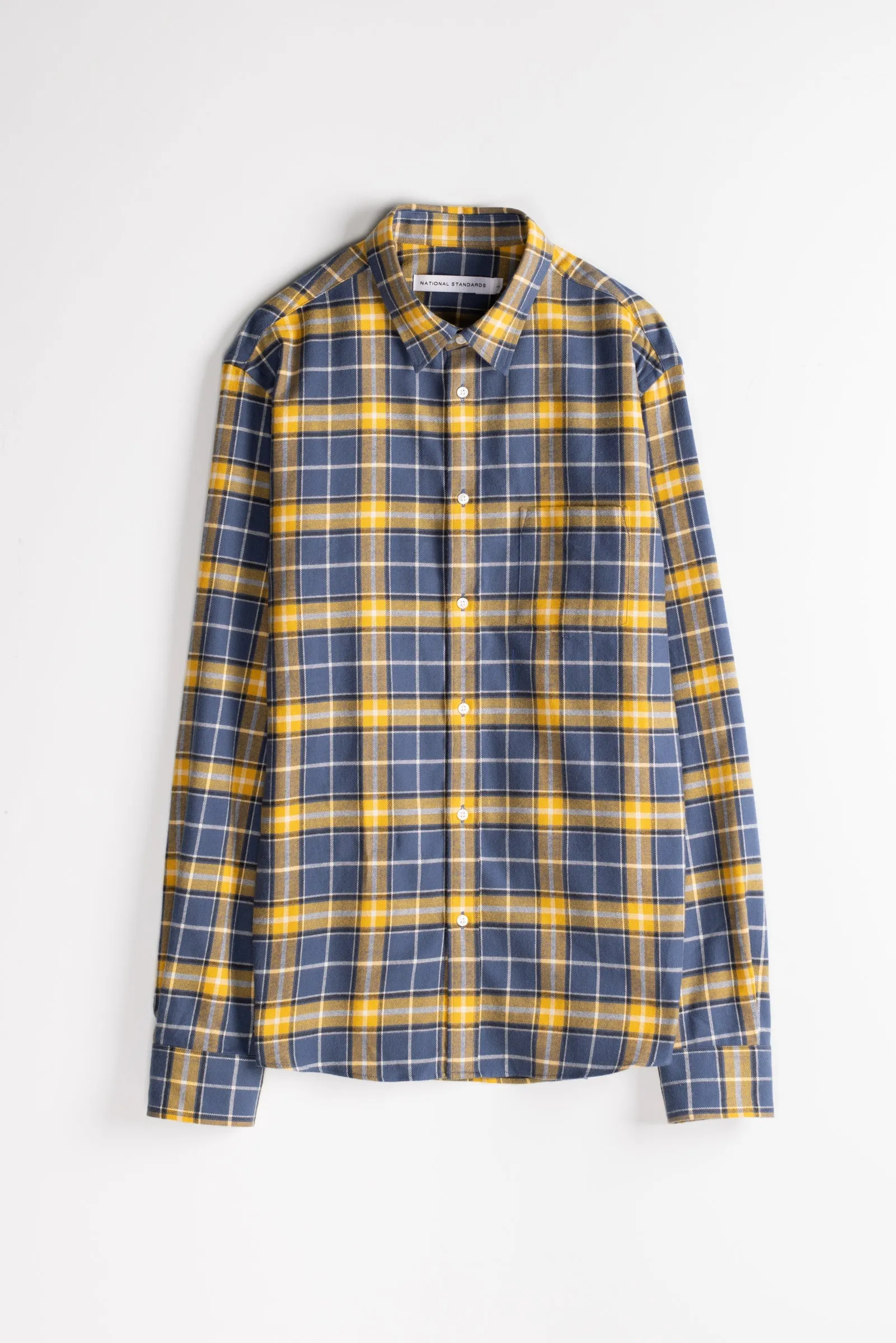 NS1145-180 SALE Japanese Organic Plaid in Blue and Yellow sold by National Standards