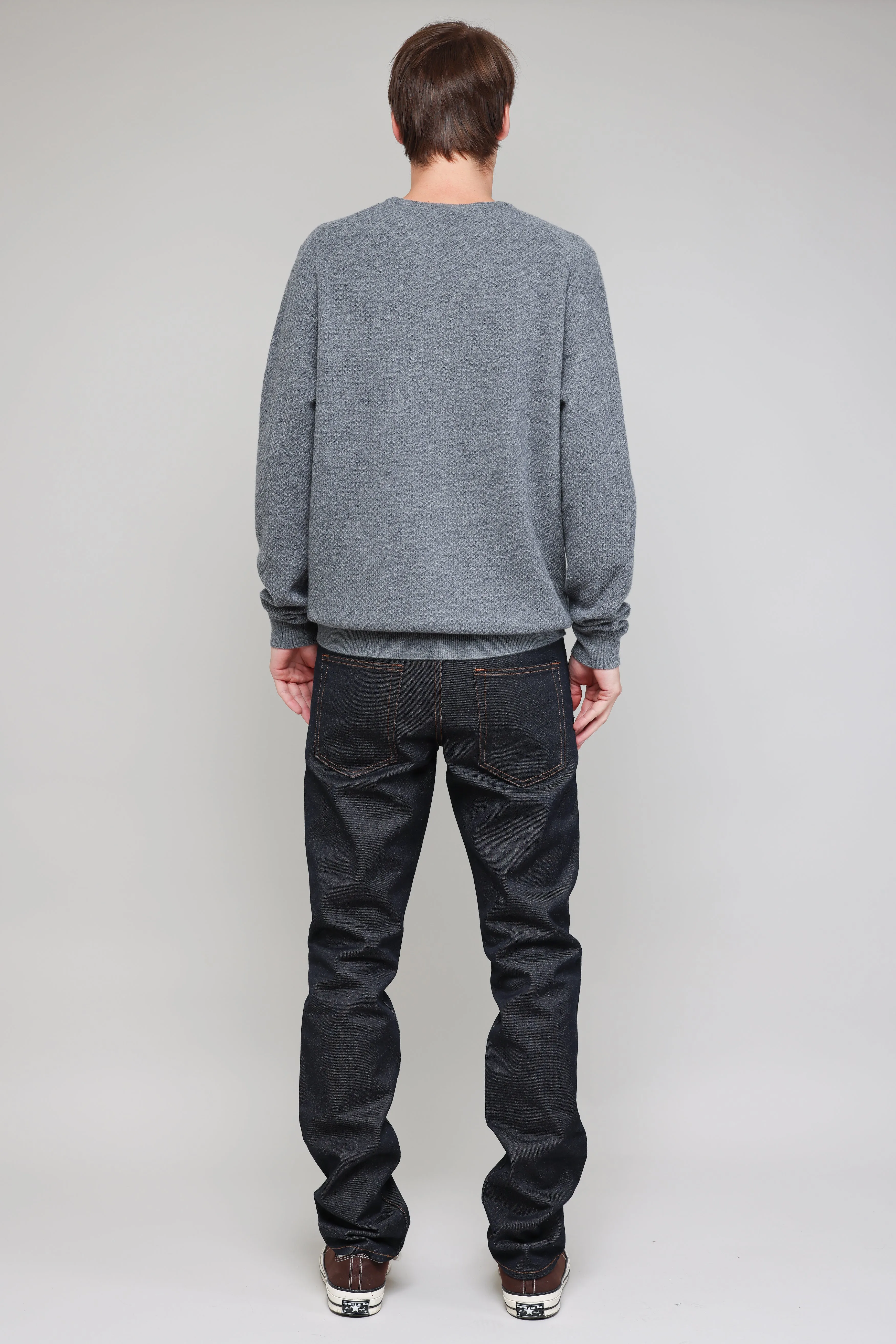 NS3019-9 New Wool Honeycomb Stitch Crew in Melange Grey sold by National Standards product image thumbnail 4