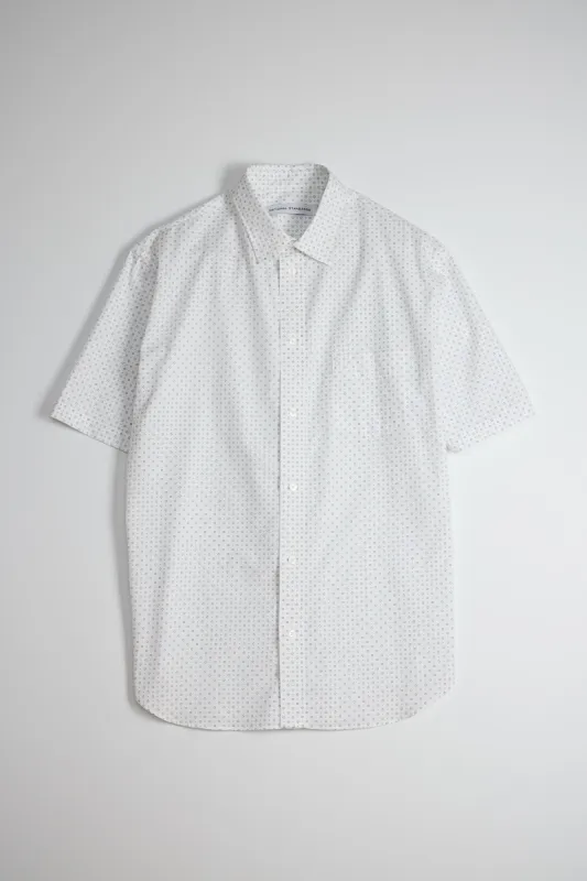 NS1191-75 Japanese Circle Dot Print in White and Blue sold by National Standards