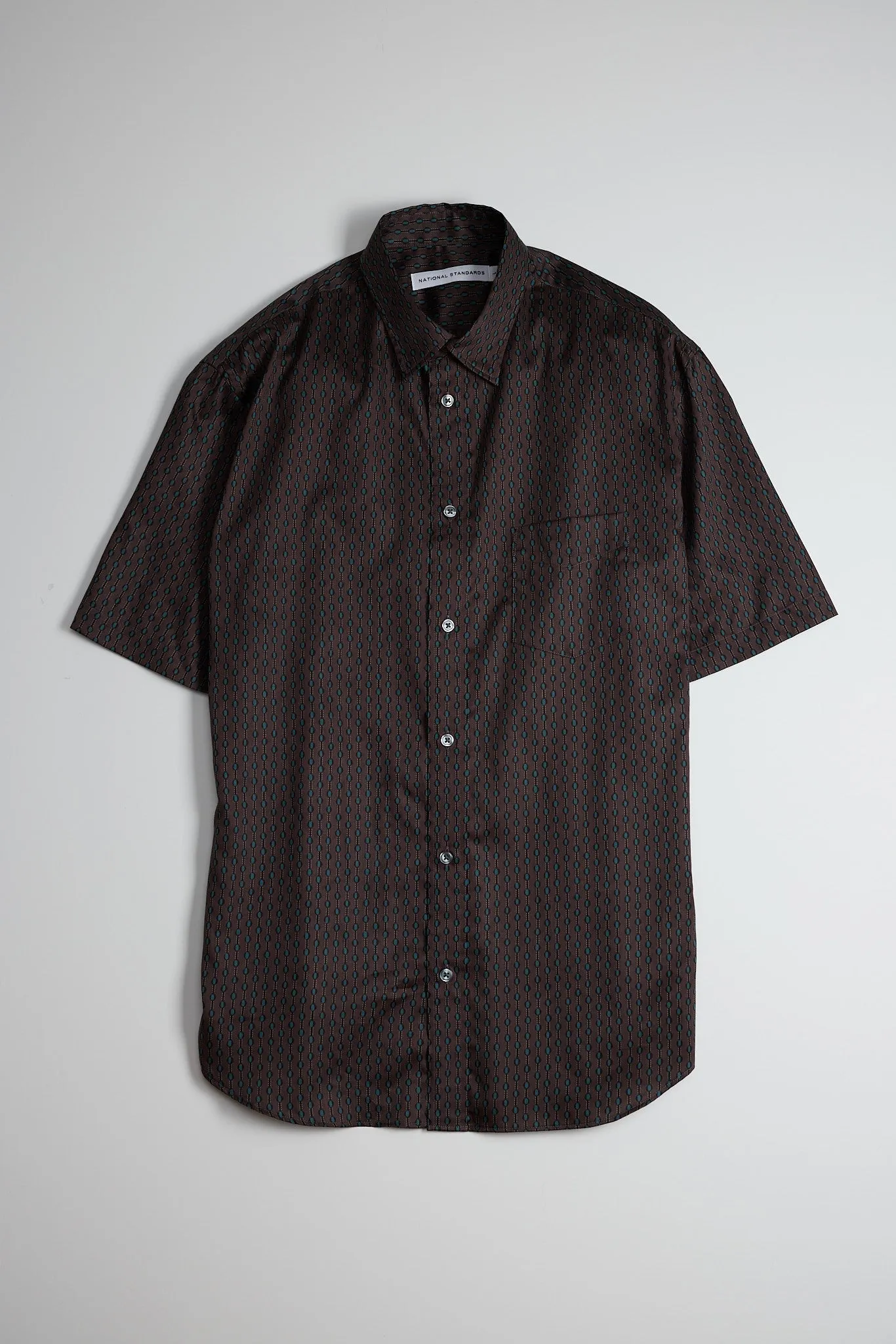 NS1191-62 Japanese Dotted Strip Print in Grey sold by National Standards