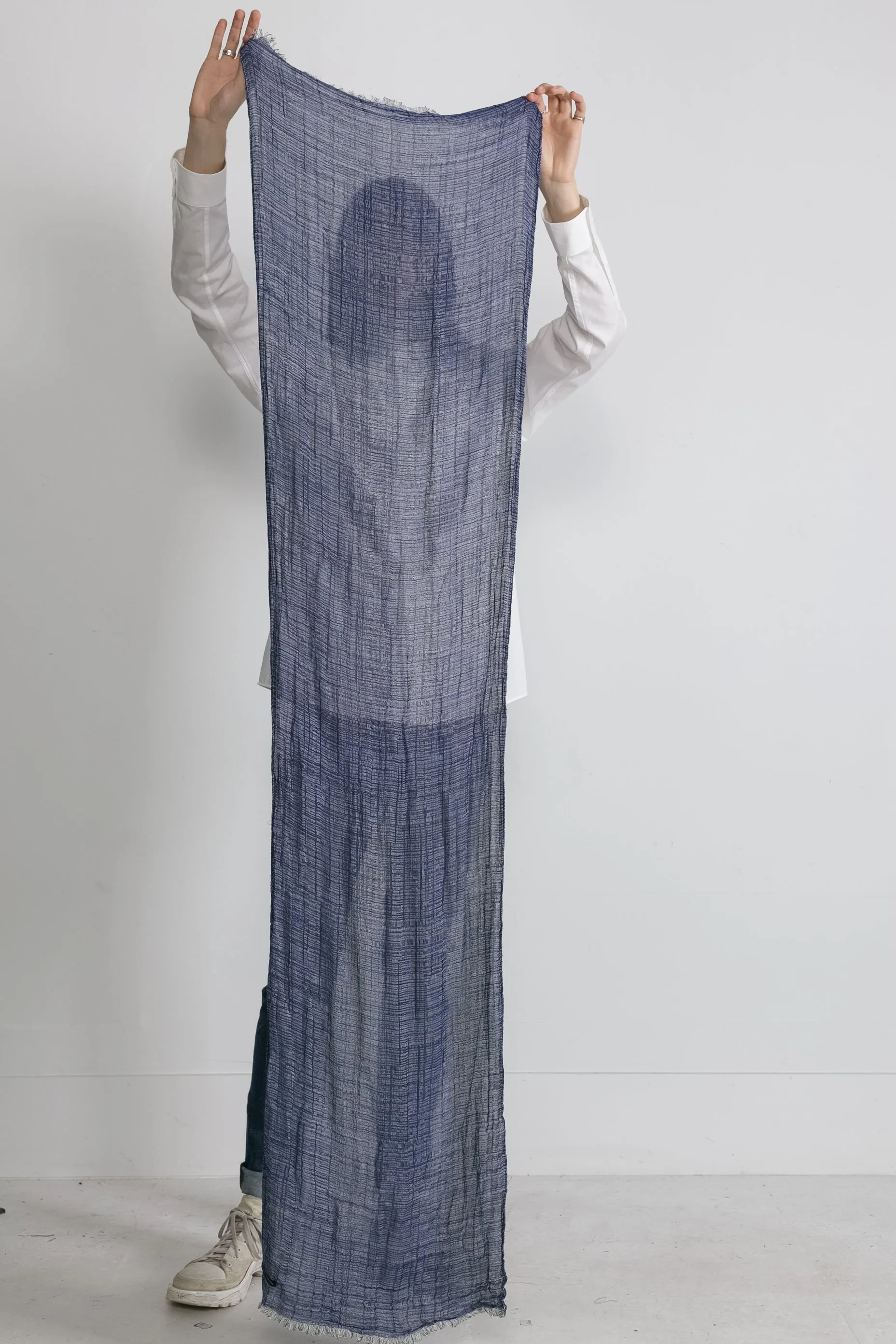 Yarn Dyed Gauze Scarf in Blue NS5010 sold by National Standards product image thumbnail 2